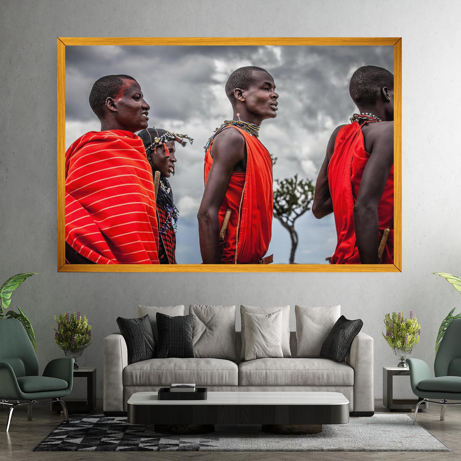 Leinwandbild Red African Clothes mockup 7
