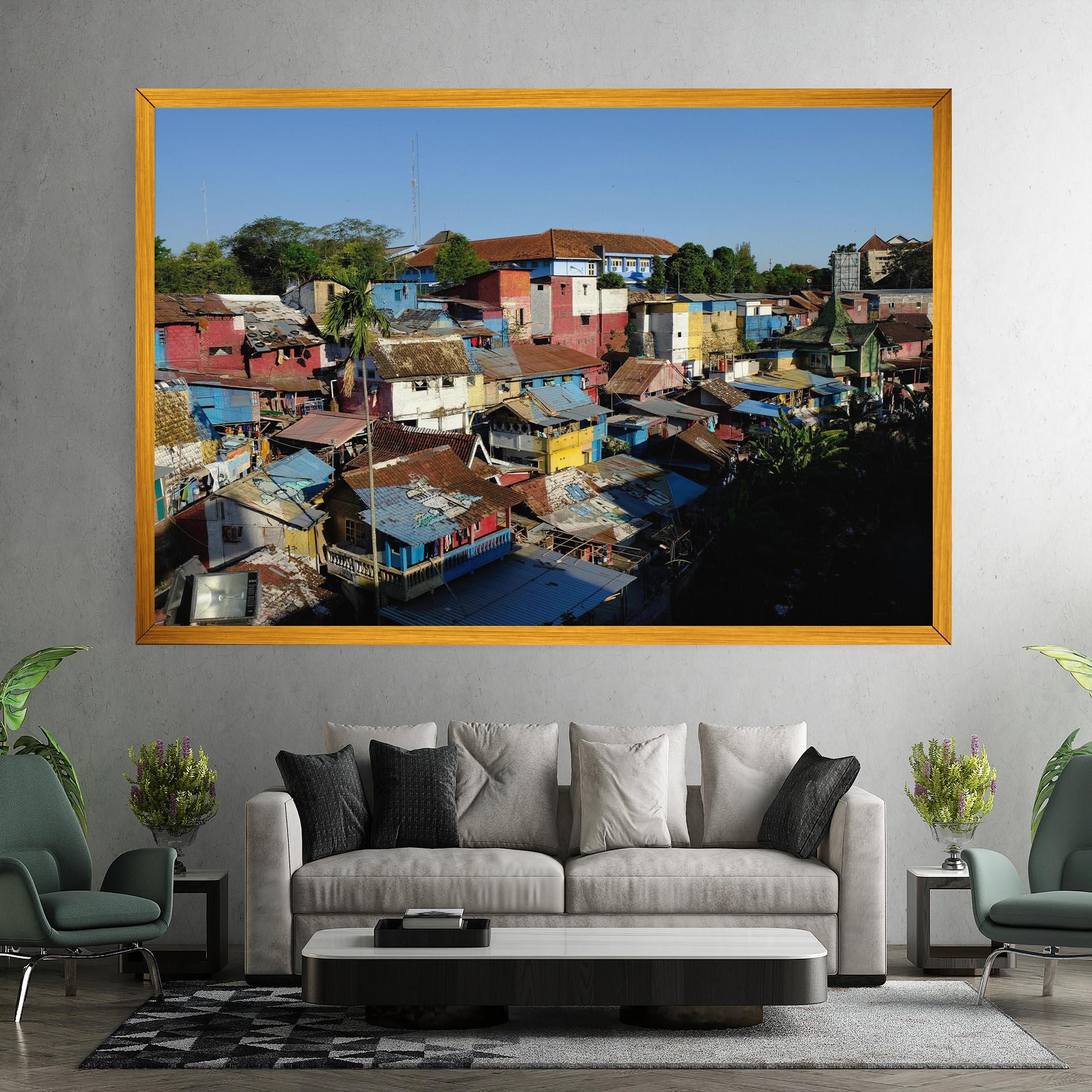 Leinwandbild Slum Building mockup 7