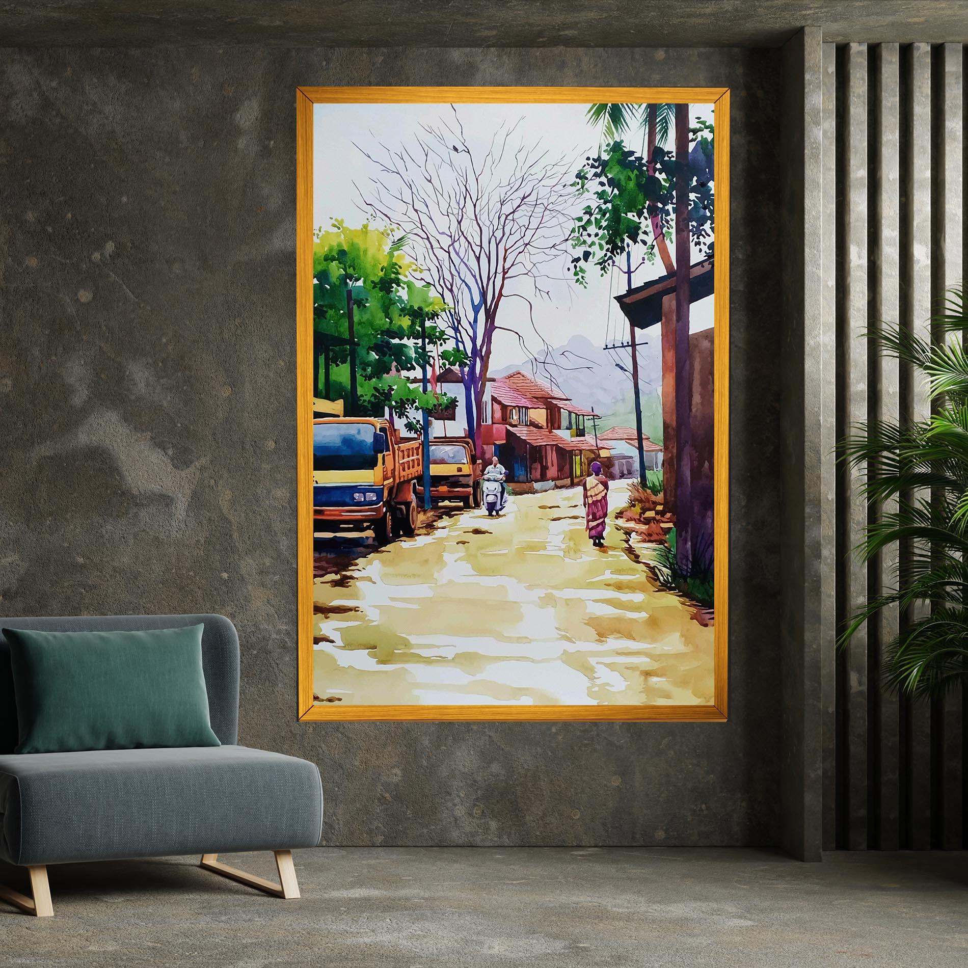Leinwandbild African City mockup 7