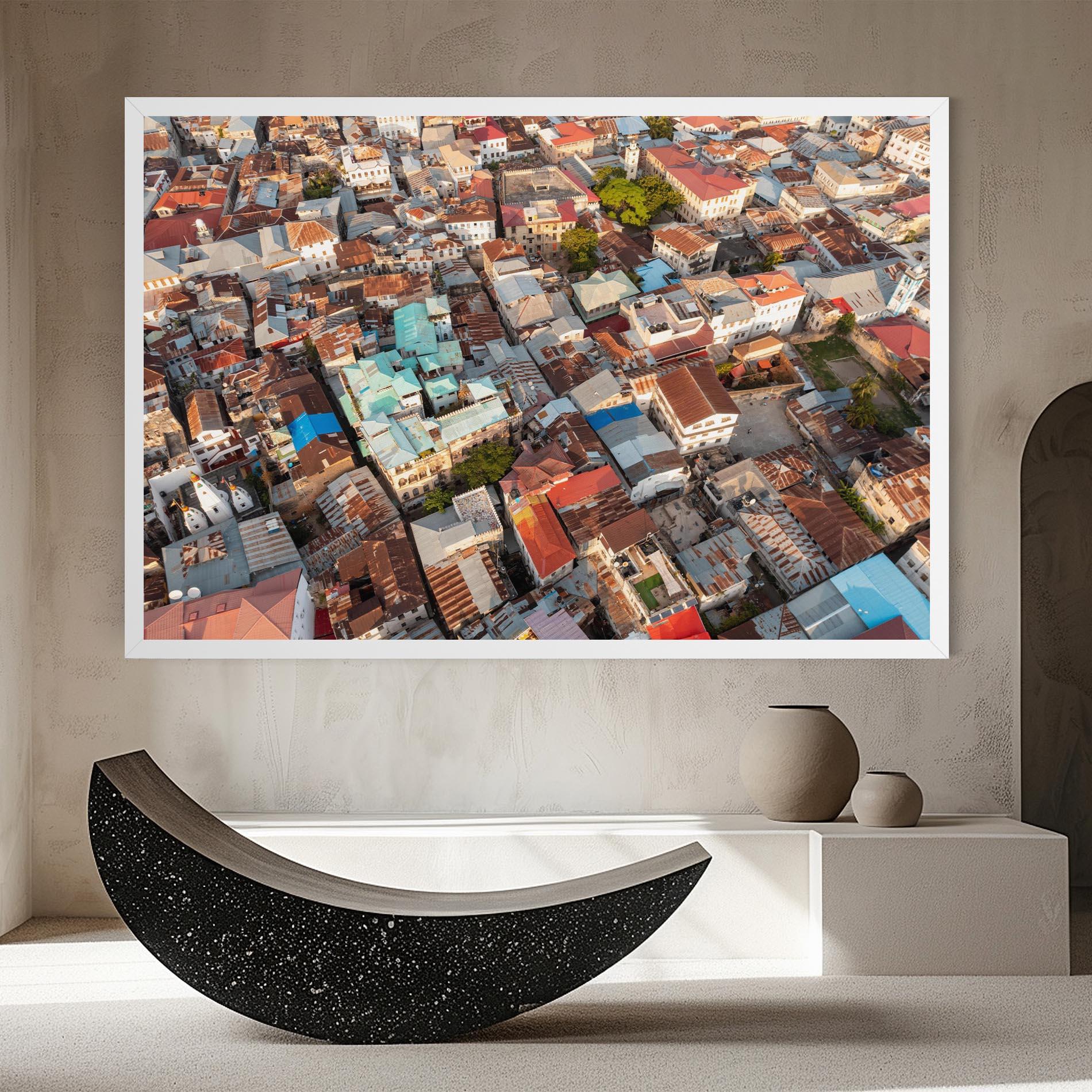 Leinwandbild Island Tanzania Buildings mockup 8