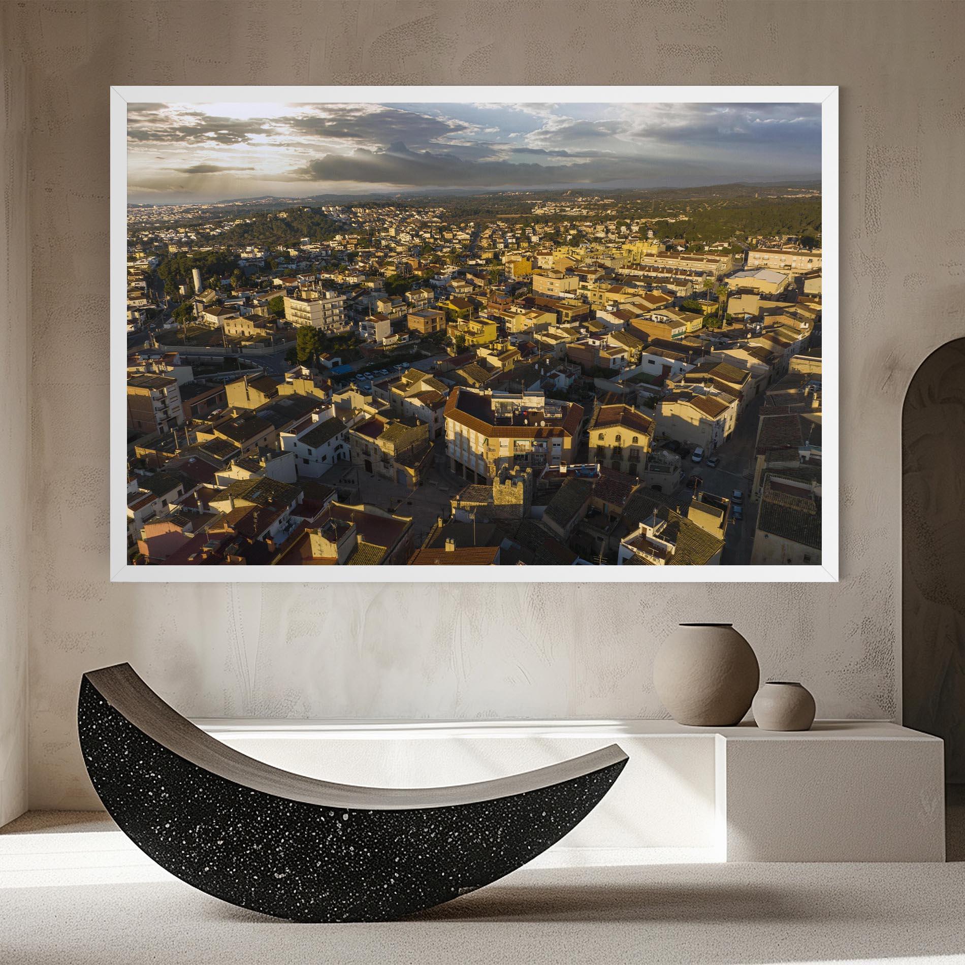 Leinwandbild Streets Town Sunrise mockup 8