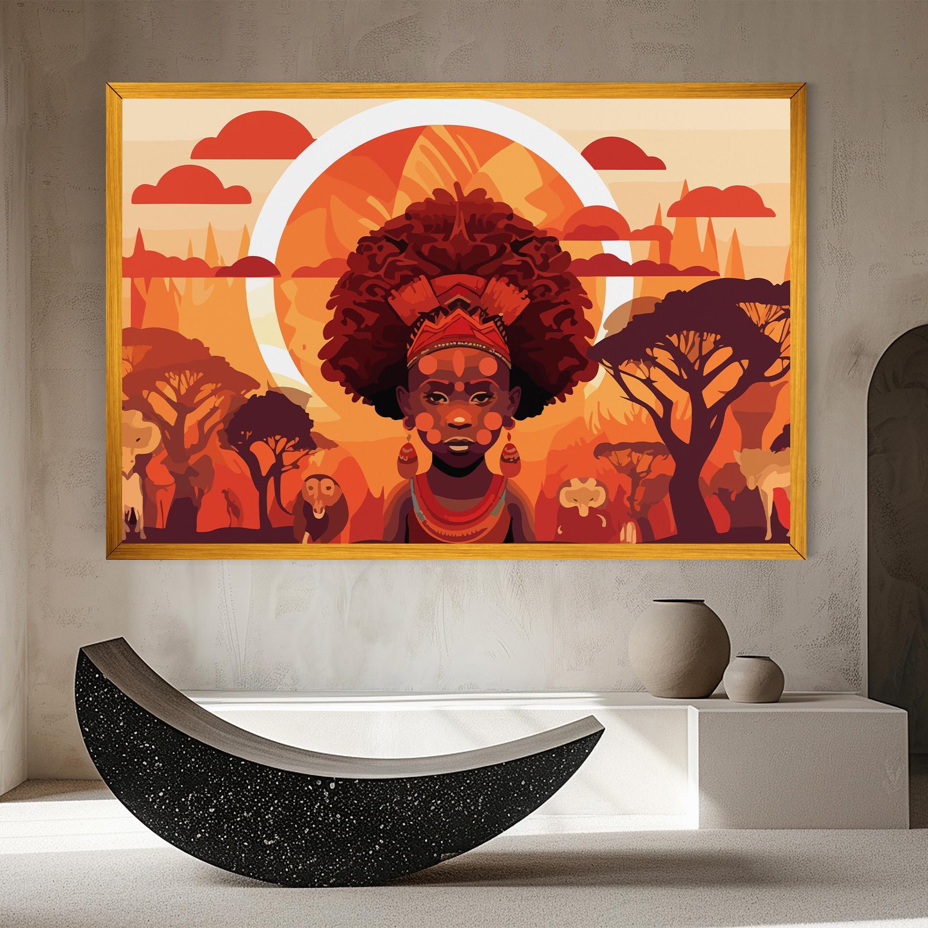 Leinwandbild African Chid mockup 8