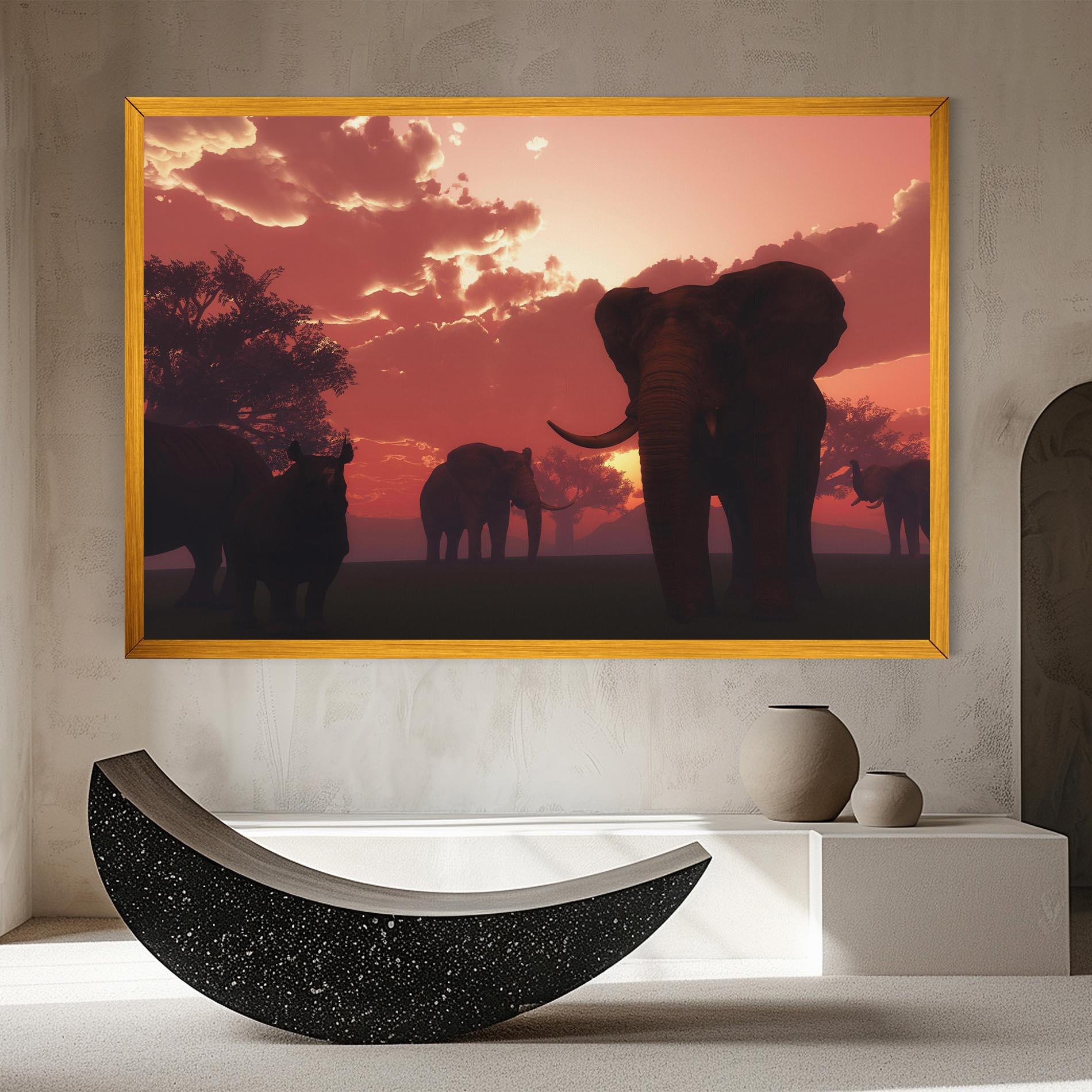 Leinwandbild African Elephant View mockup 8