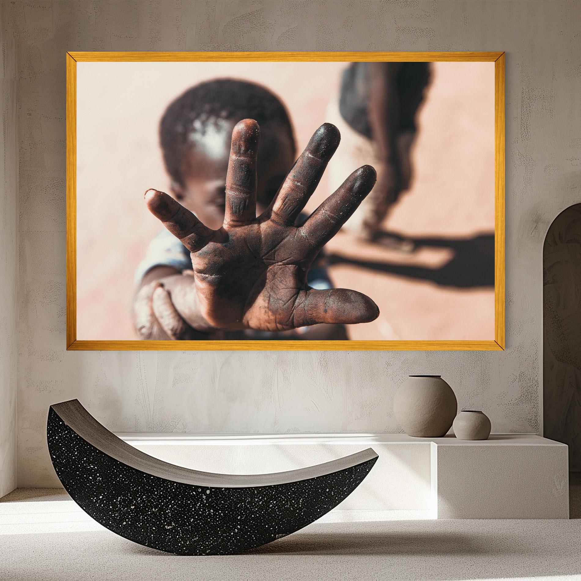 Leinwandbild Little Dirty Hand mockup 8