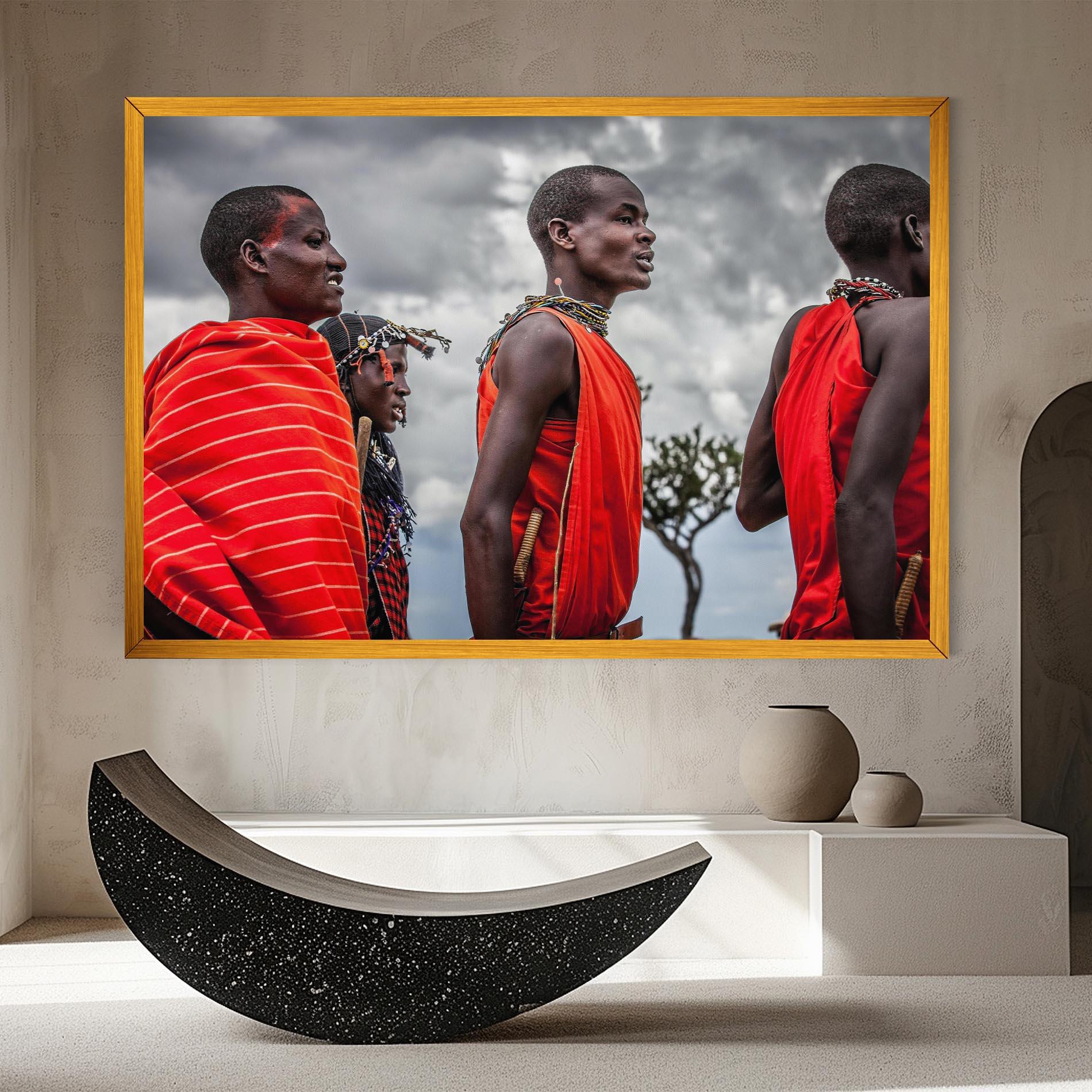 Leinwandbild Red African Clothes mockup 8