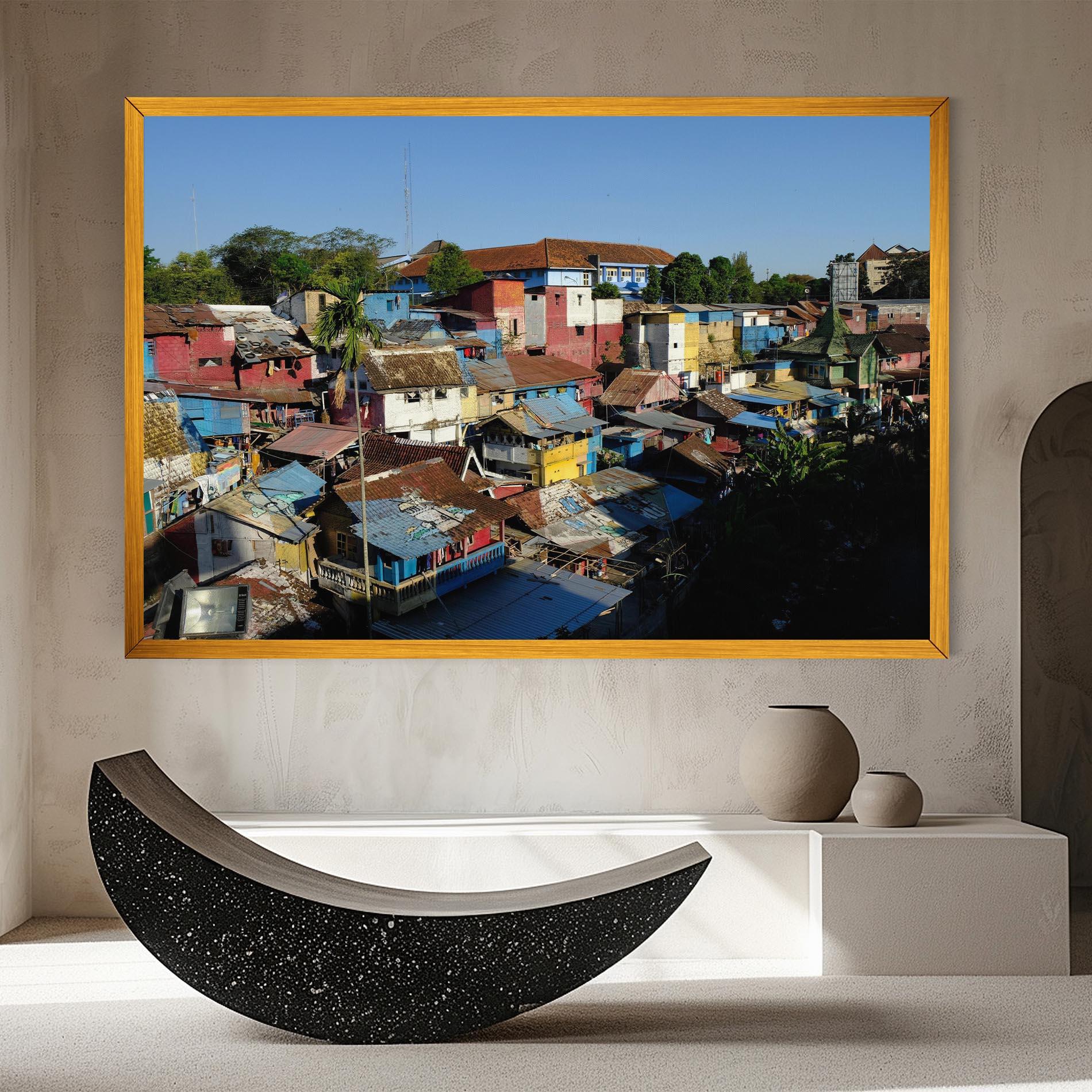 Leinwandbild Slum Building mockup 8