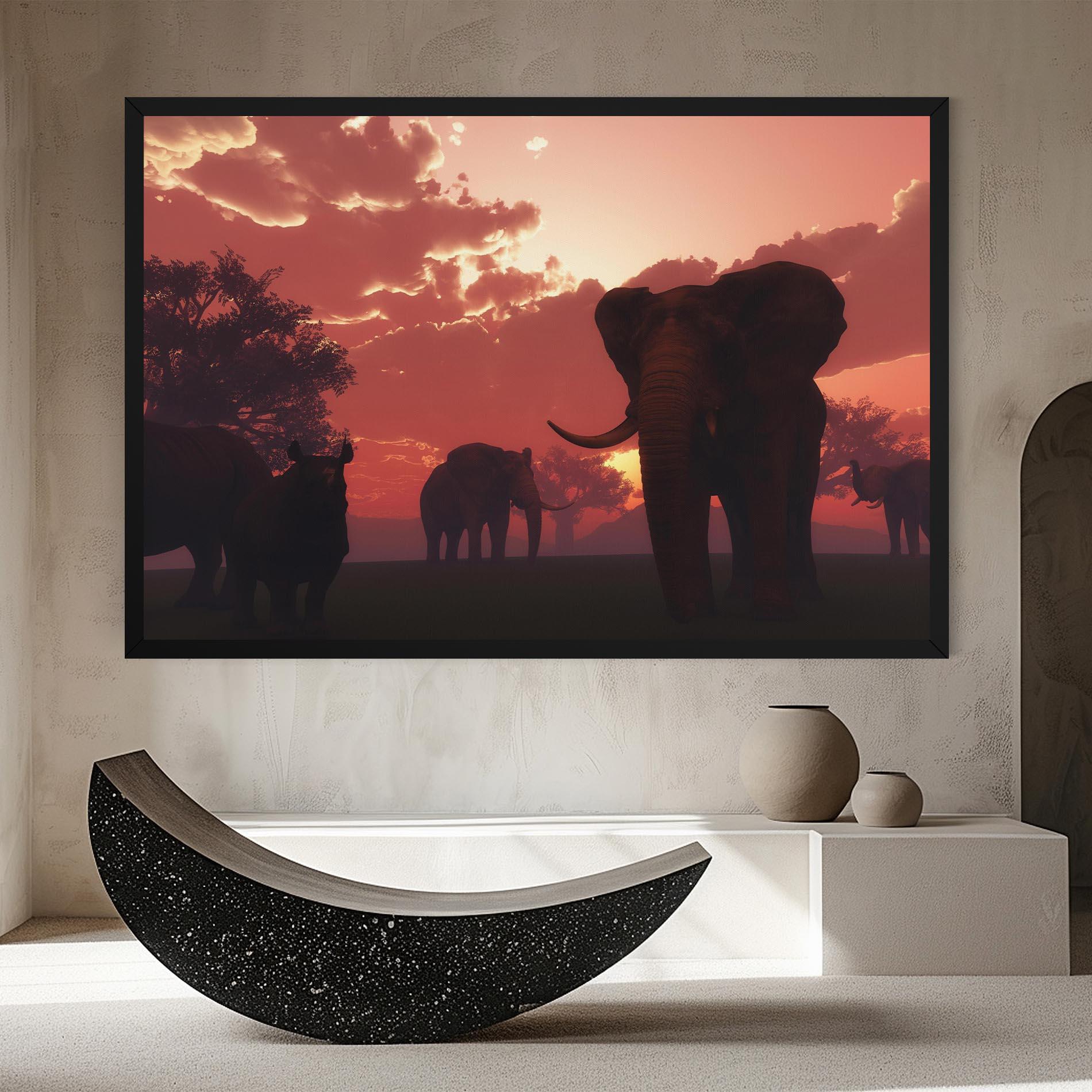 Leinwandbild African Elephant View mockup 8