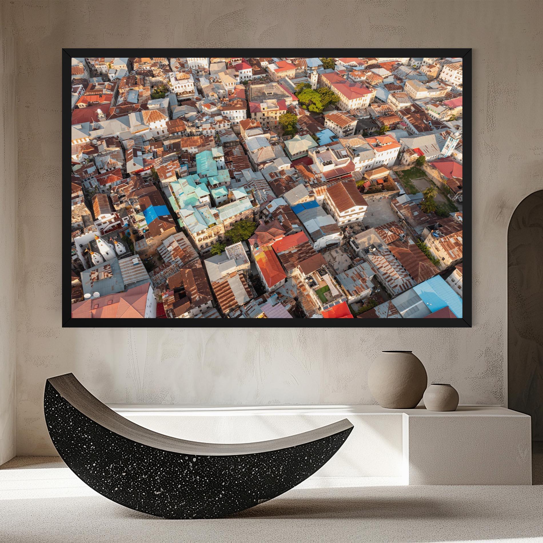 Leinwandbild Island Tanzania Buildings mockup 8