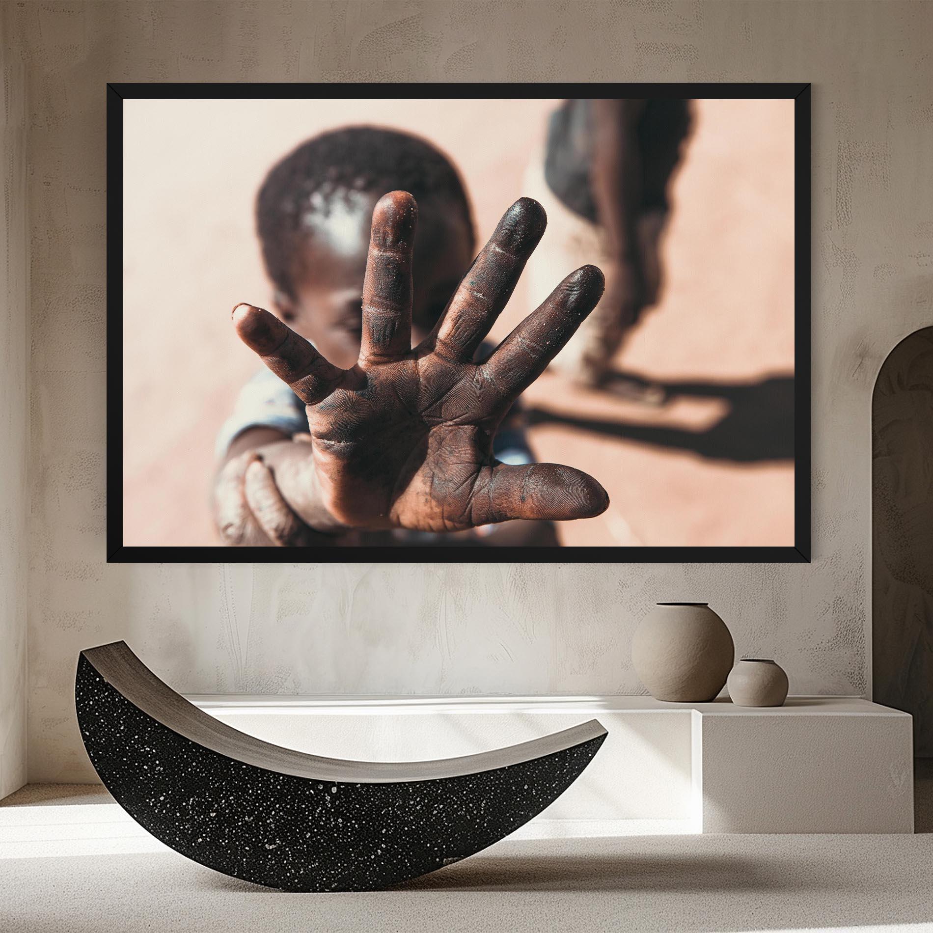 Leinwandbild Little Dirty Hand mockup 8