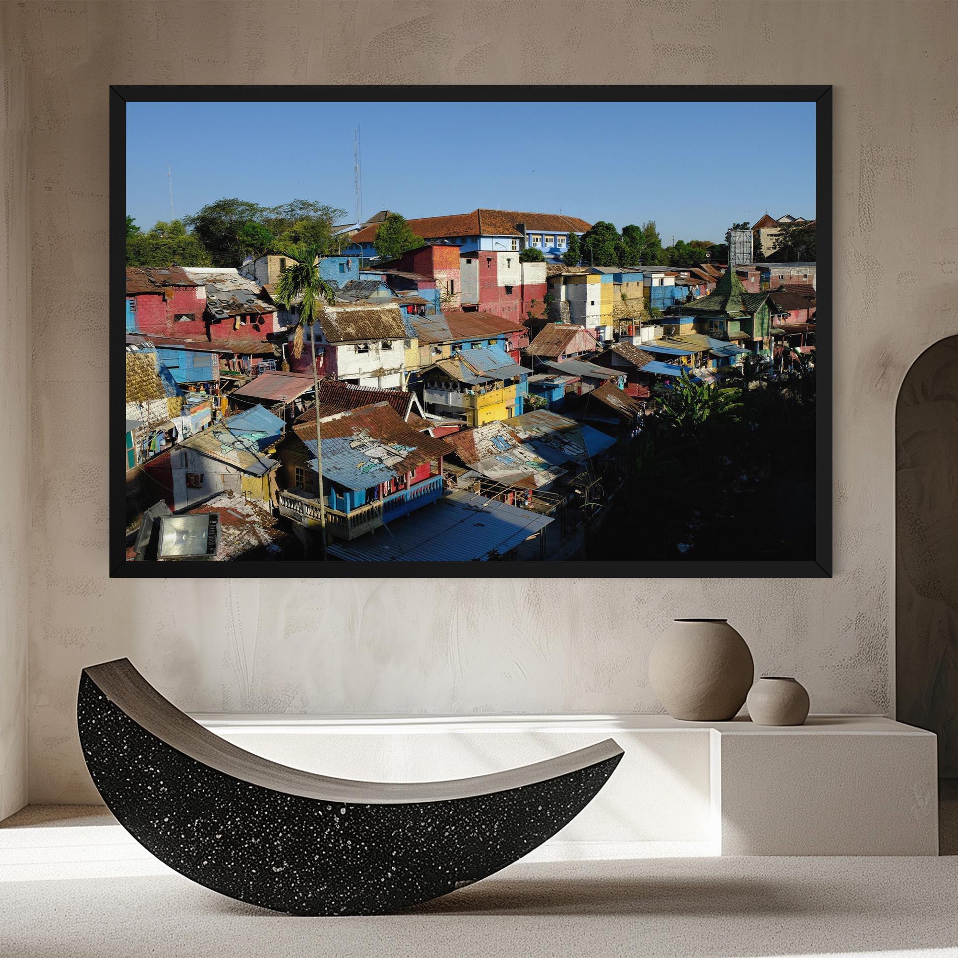 Leinwandbild Slum Building mockup 8