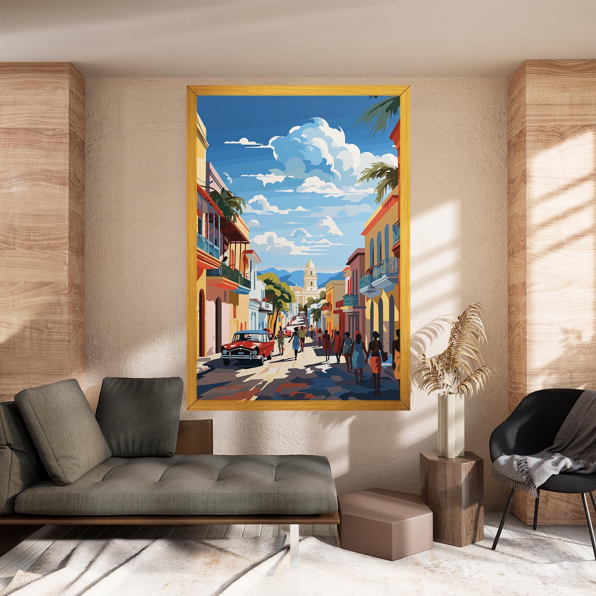 Leinwandbild African Street mockup 8