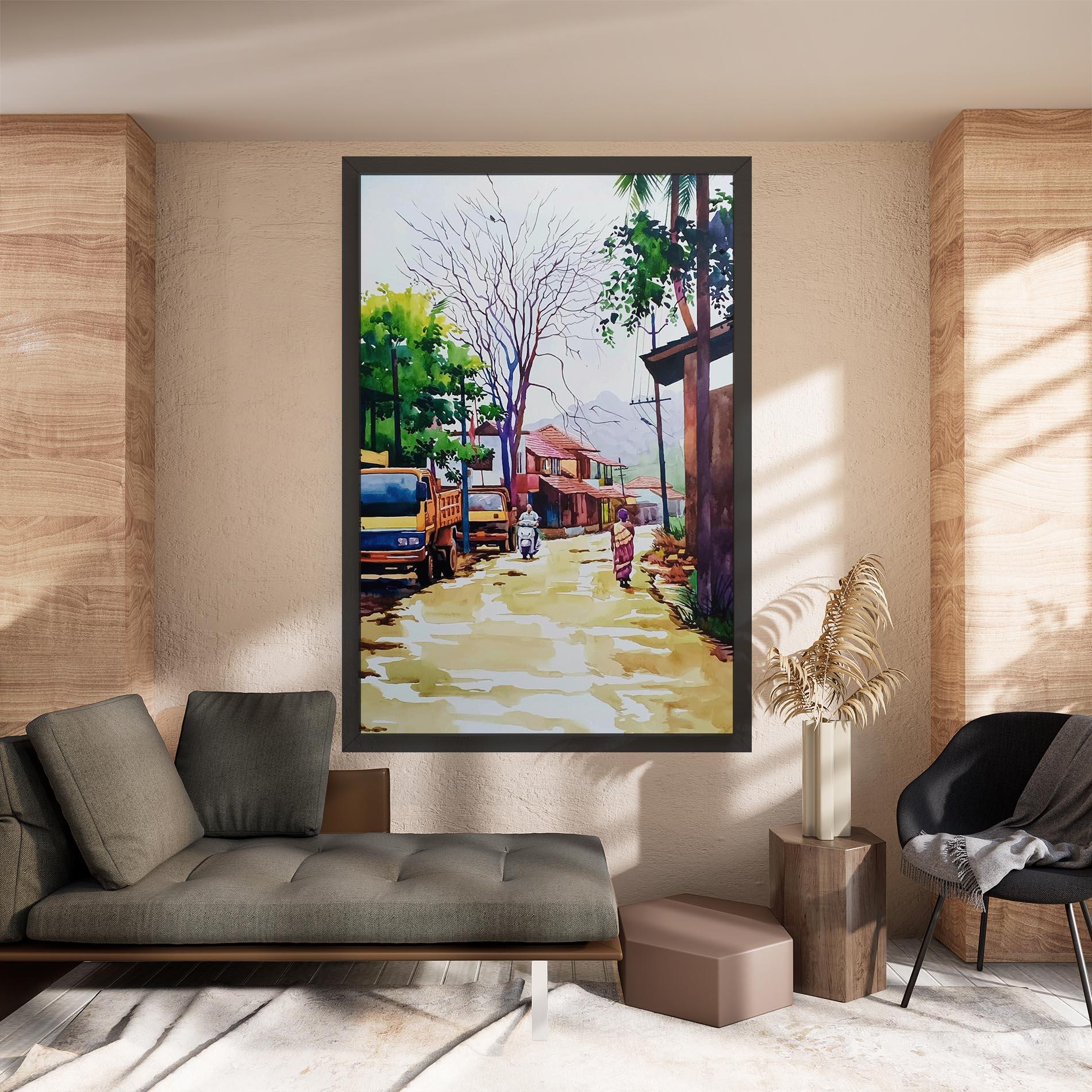 Leinwandbild African City mockup 8