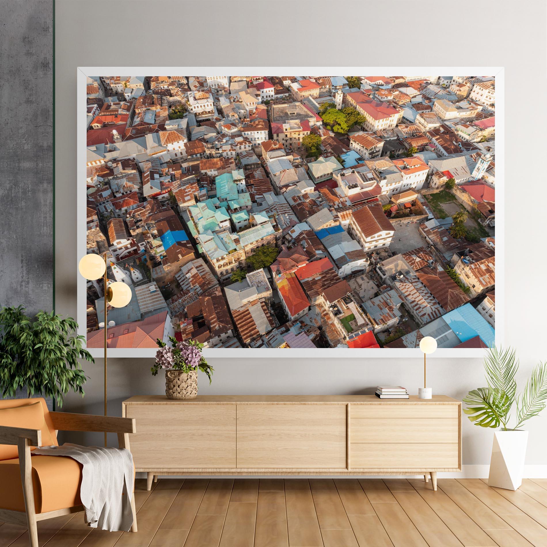 Leinwandbild Island Tanzania Buildings mockup 9