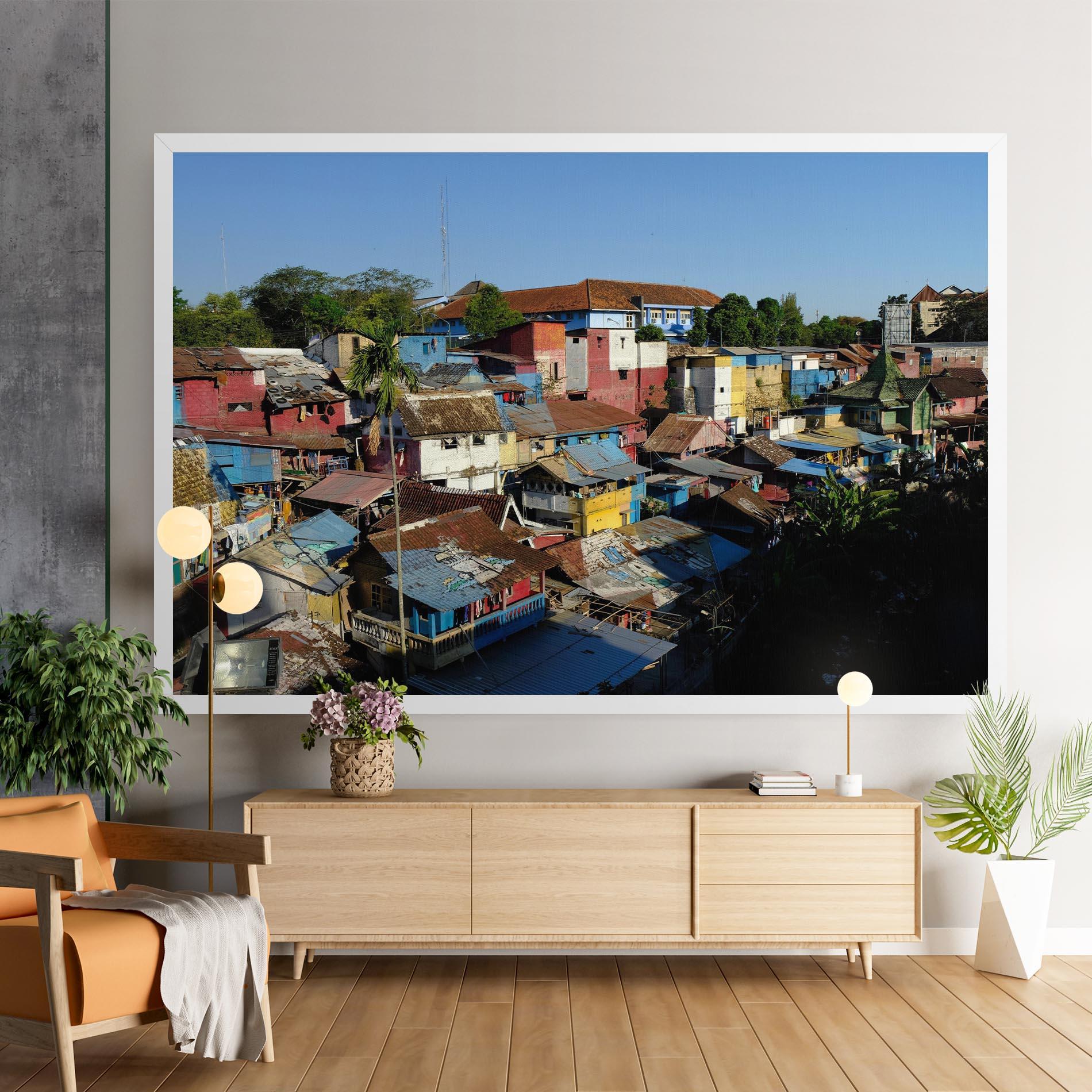 Leinwandbild Slum Building mockup 9