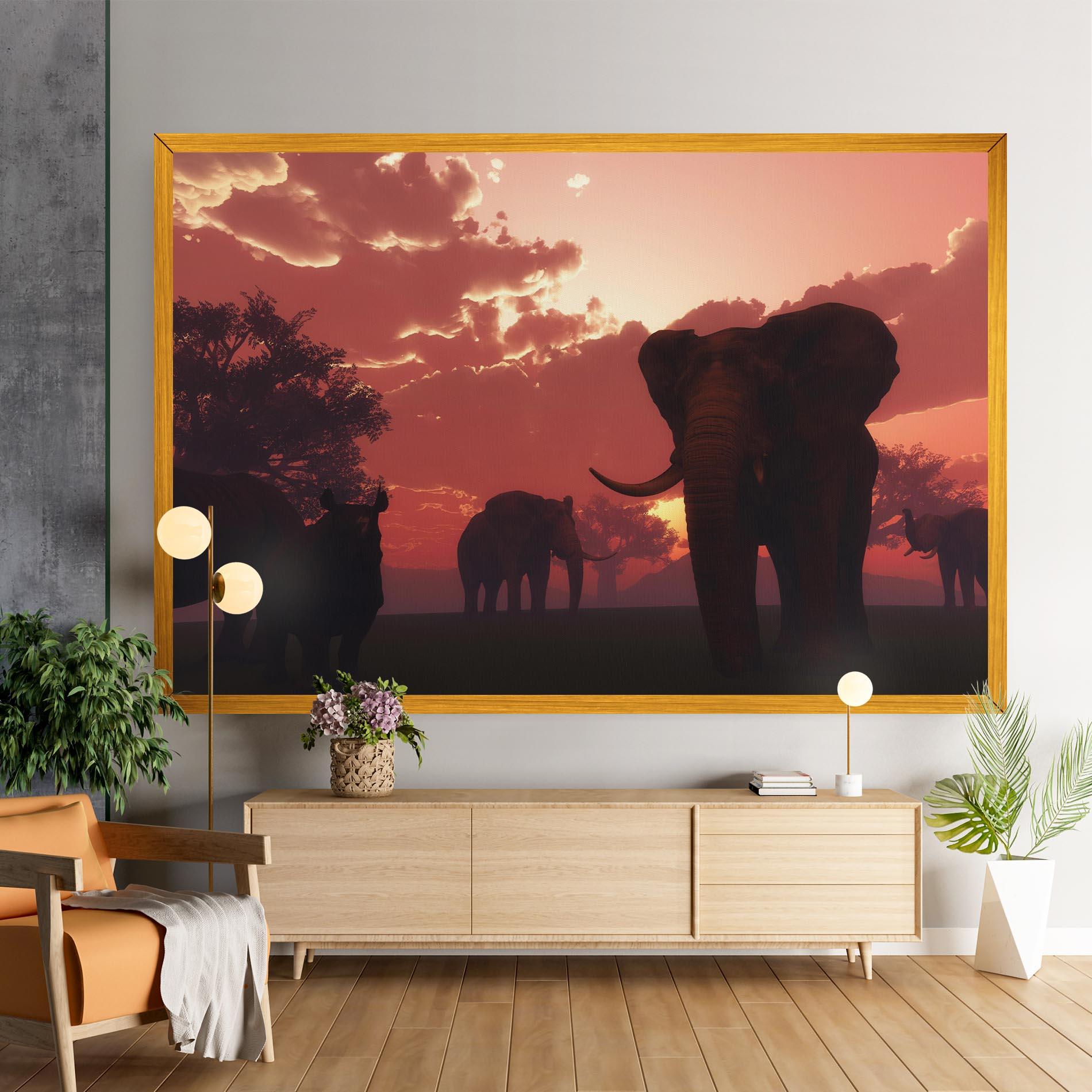 Leinwandbild African Elephant View mockup 9