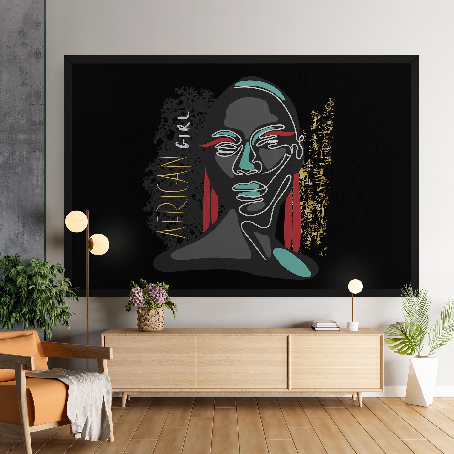 Gold African Girl mockup 9