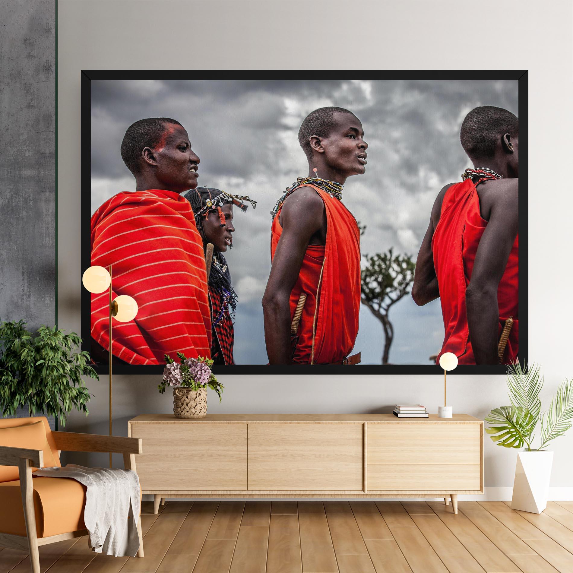 Leinwandbild Red African Clothes mockup 9