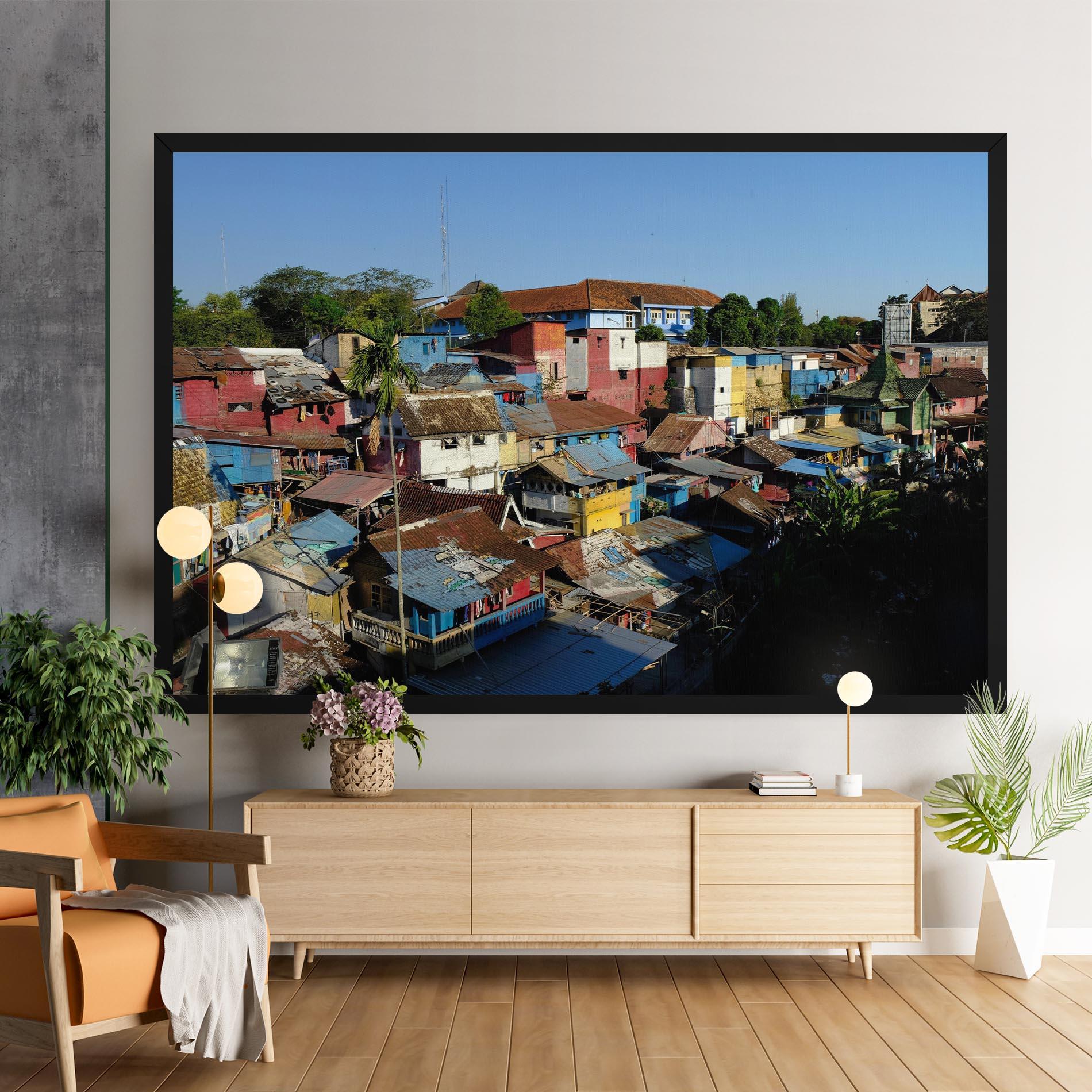 Leinwandbild Slum Building mockup 9