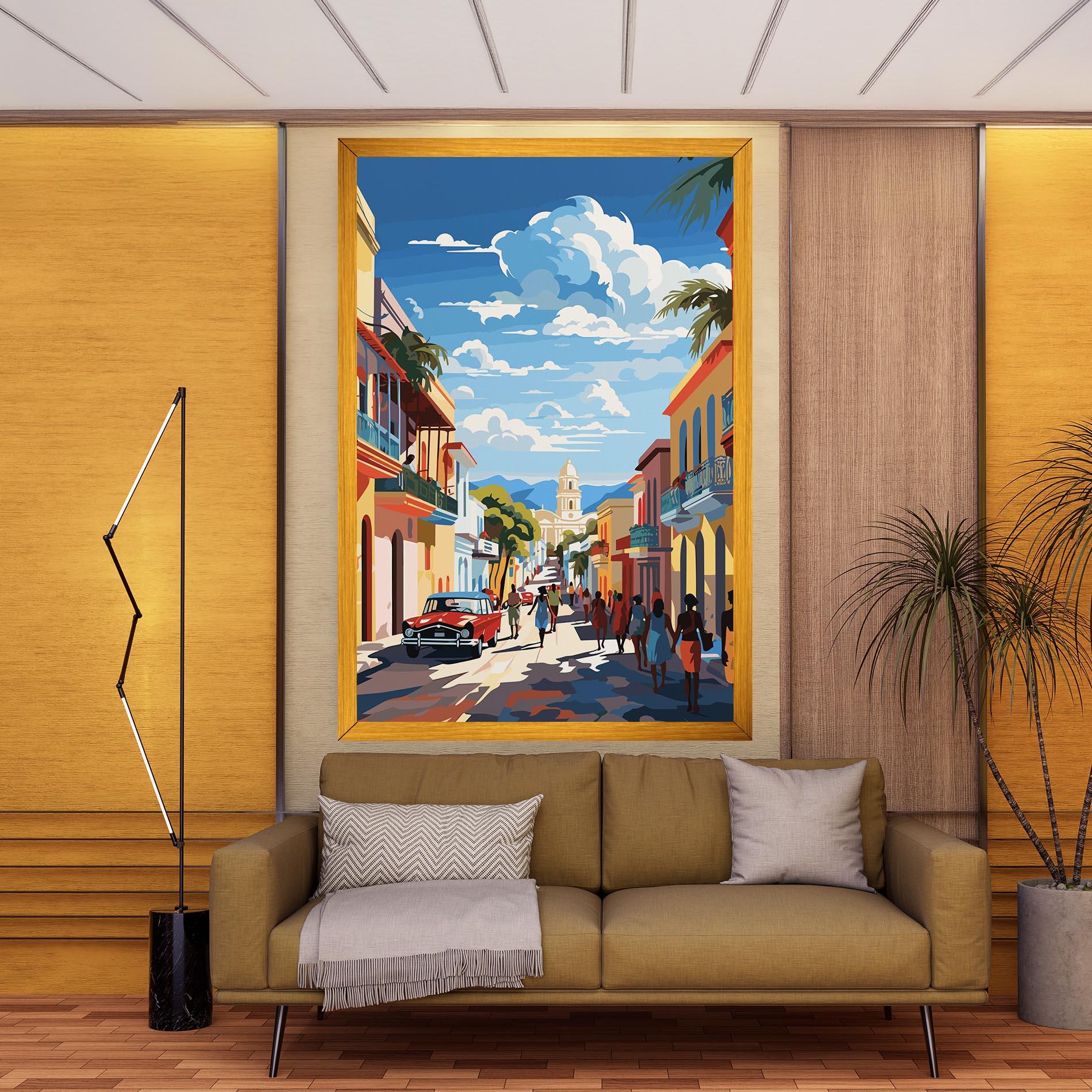 Leinwandbild African Street mockup 9