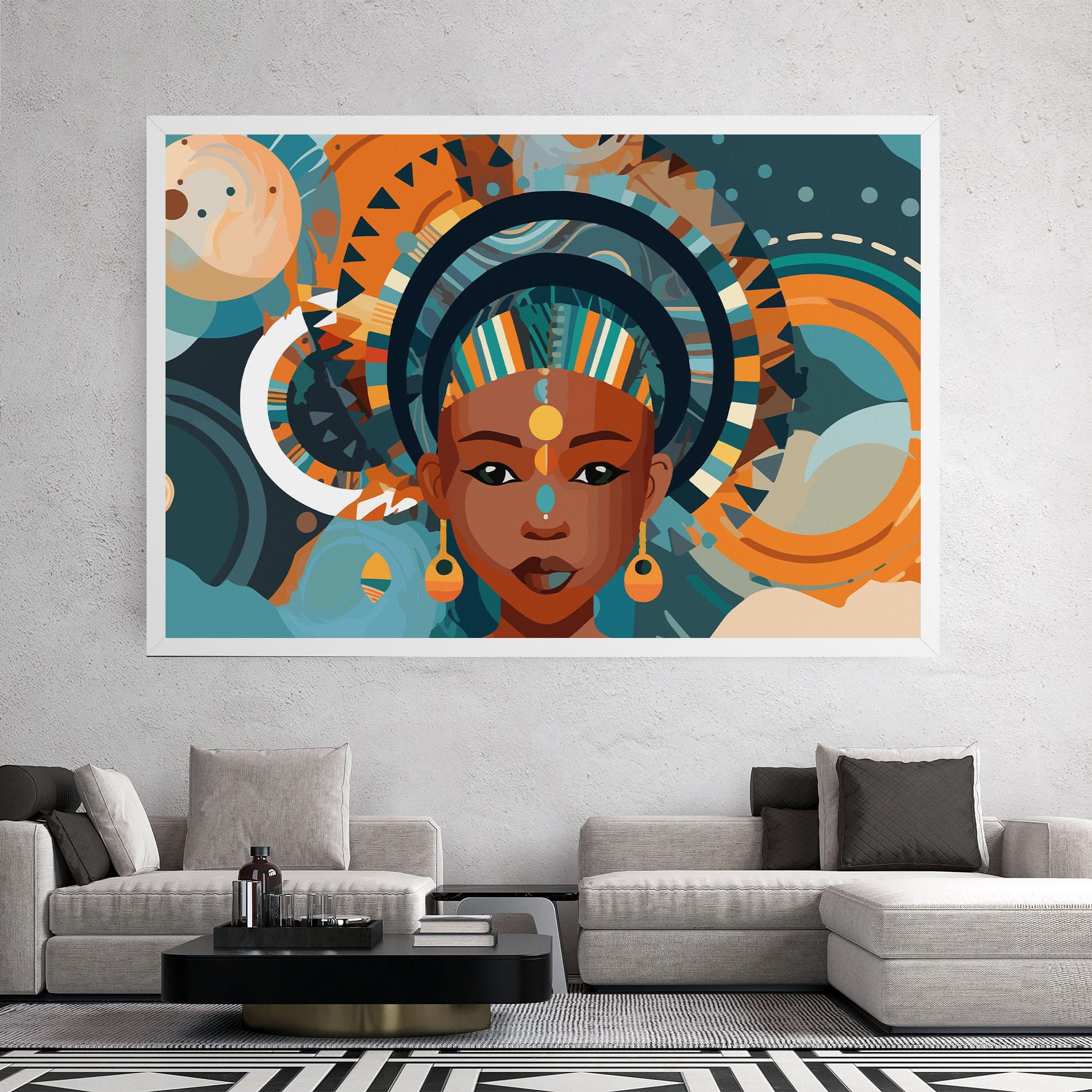 Leinwandbild African Colorful Child mockup 2