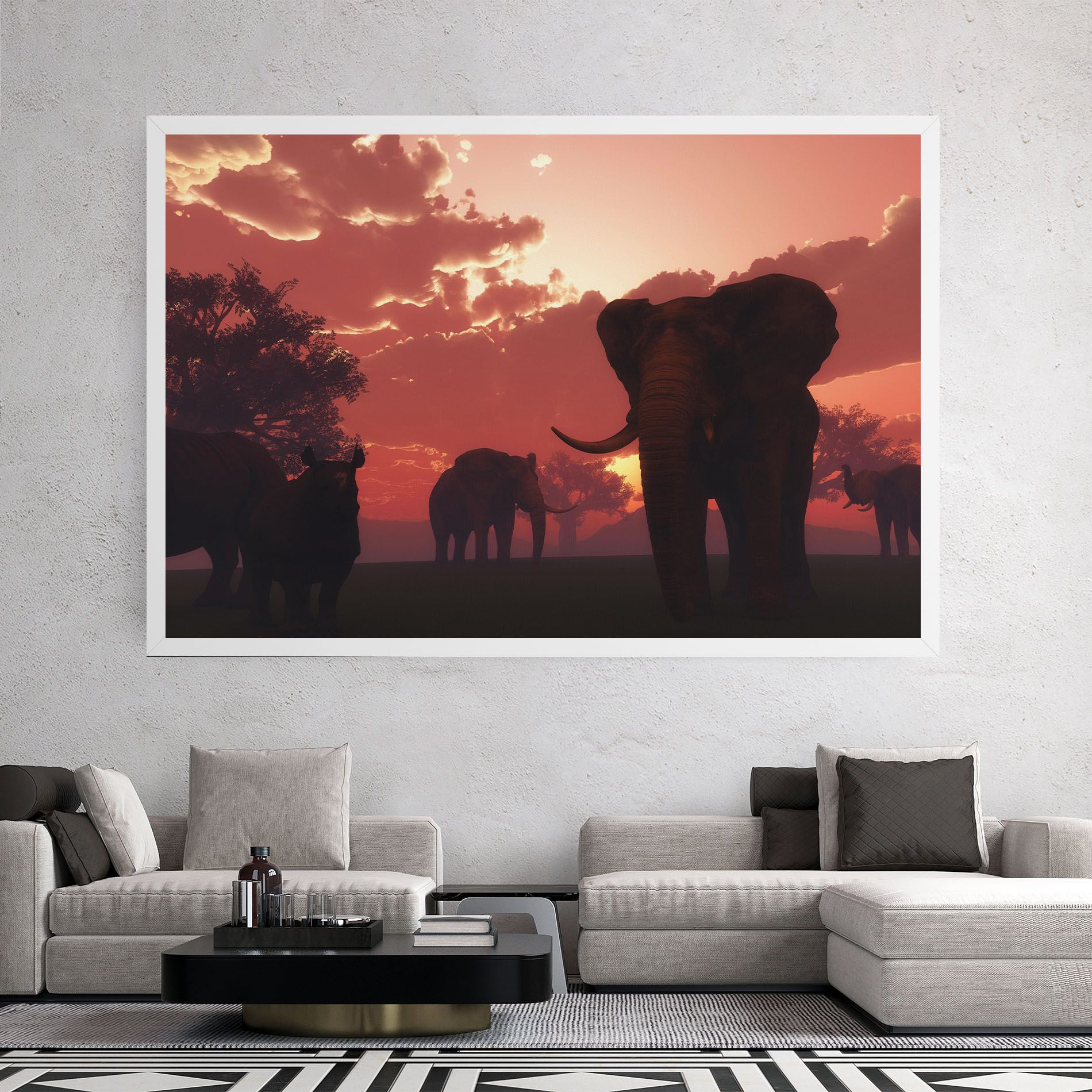 African Elephant View mockup 2