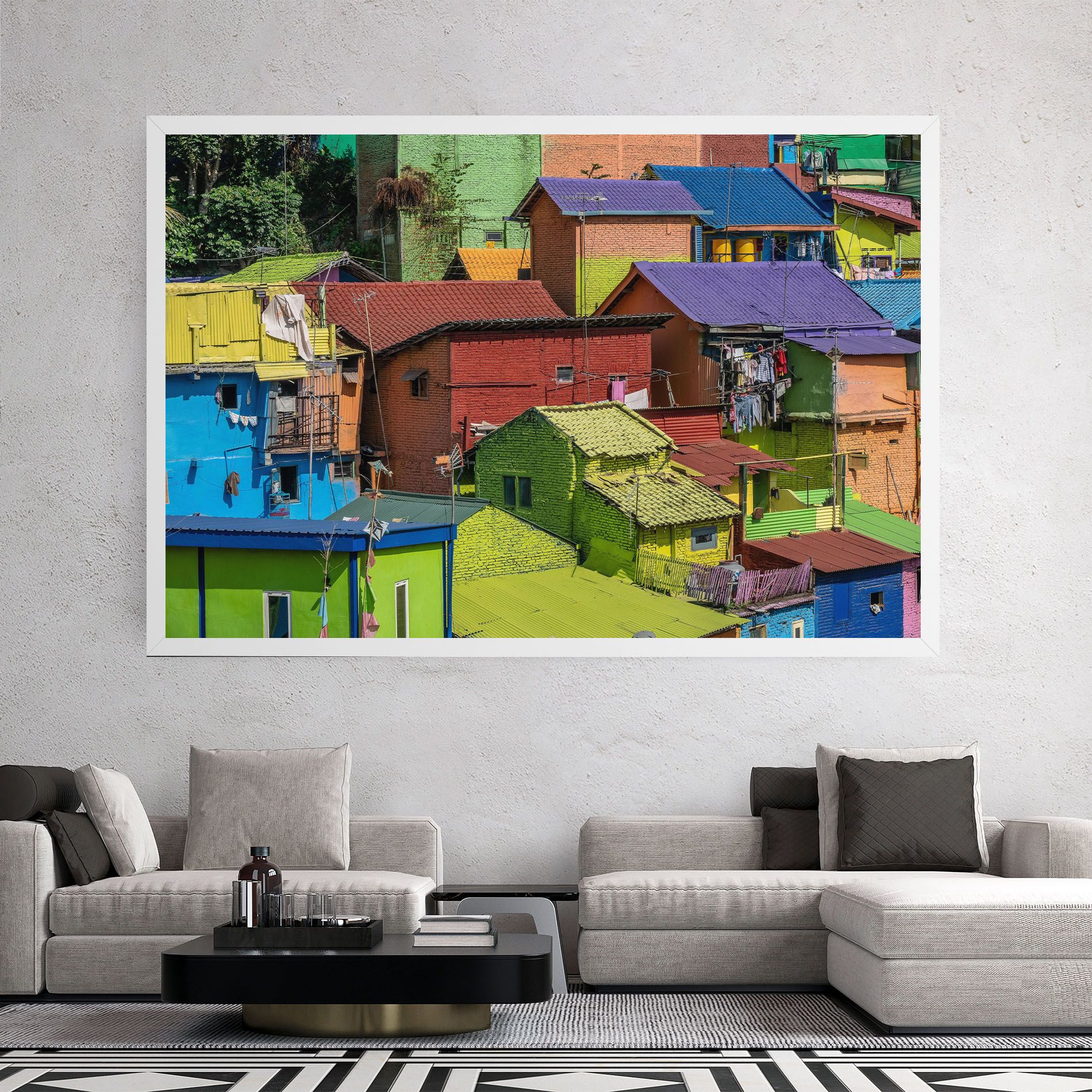 Colorful Small Houses mockup 2