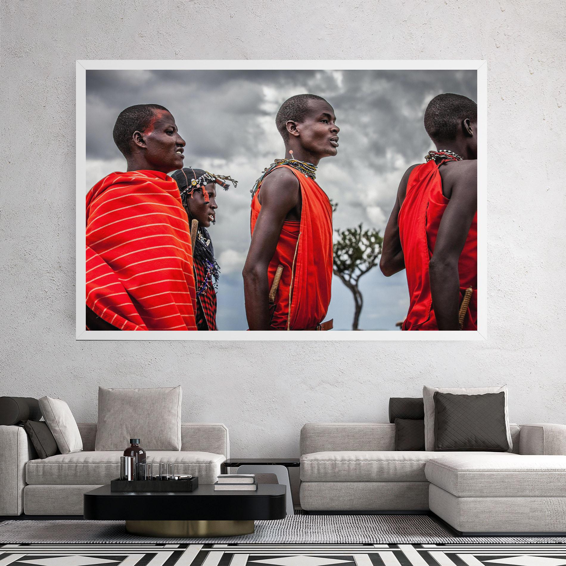 Leinwandbild Red African Clothes mockup 2