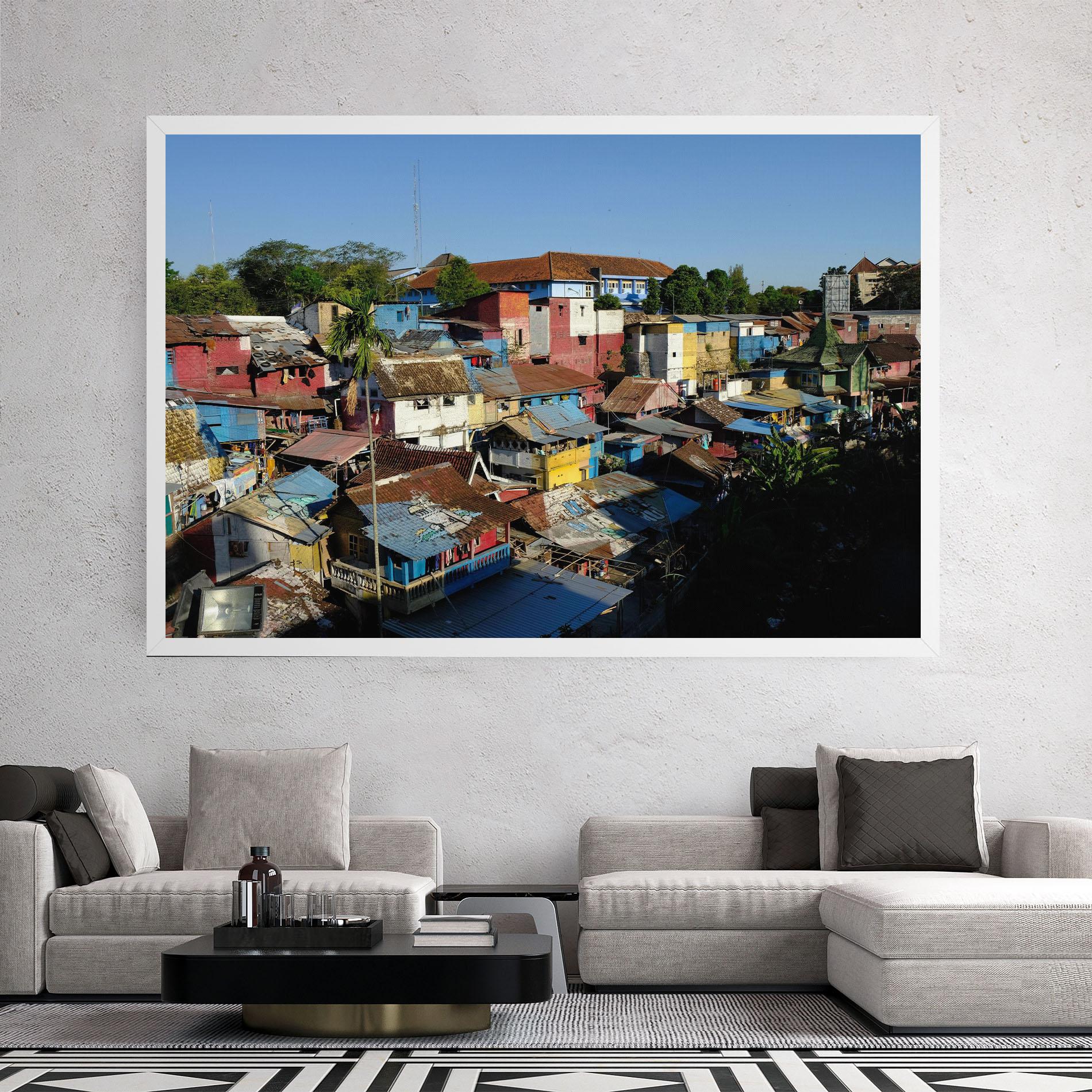 Leinwandbild Slum Building mockup 2