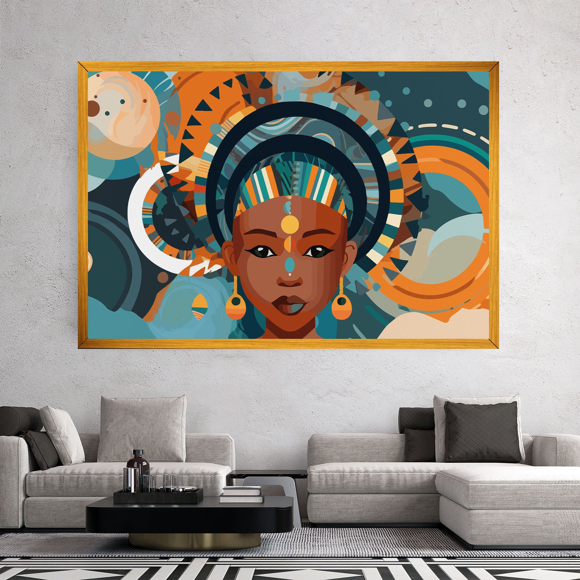 African Colorful Child mockup 2