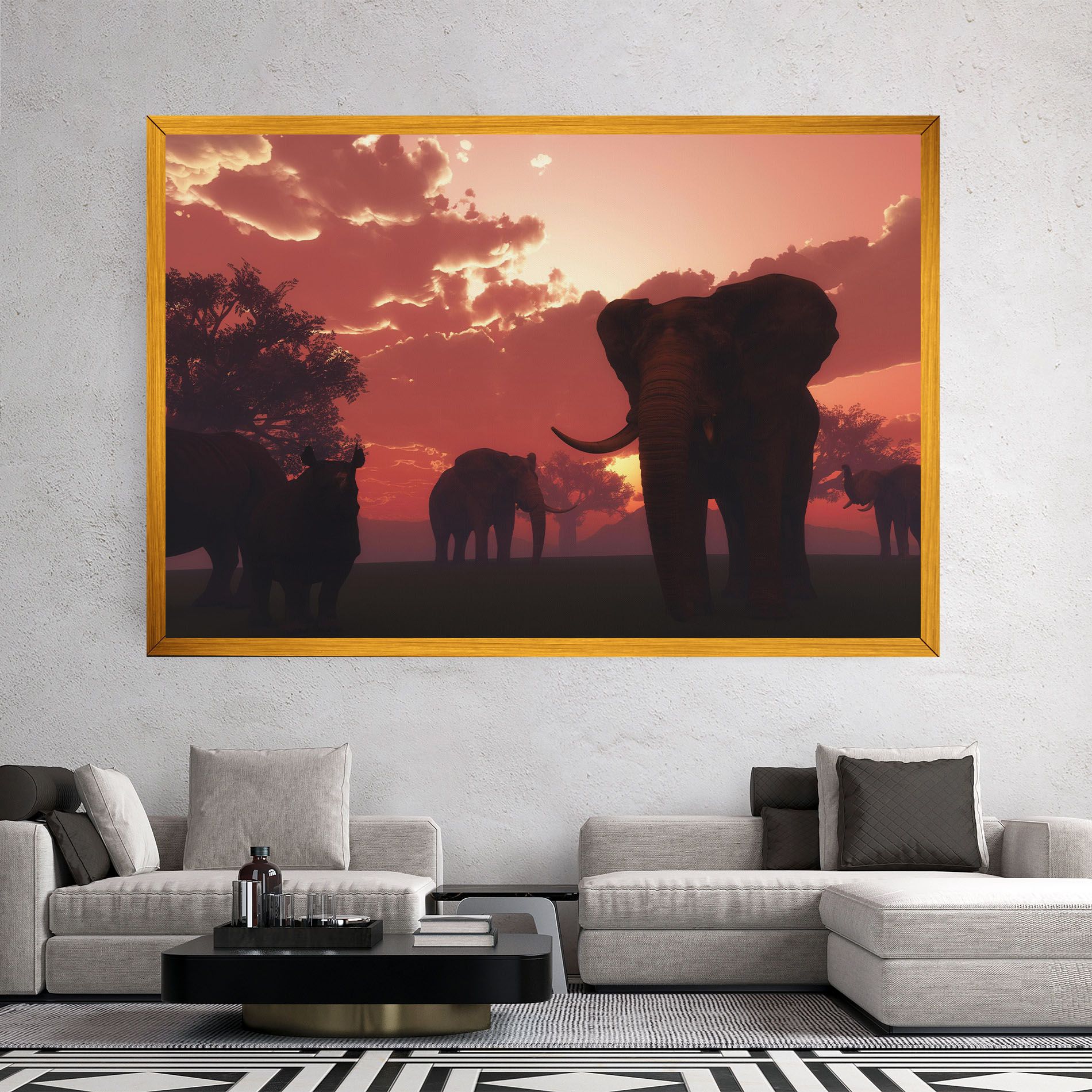 African Elephant View mockup 2