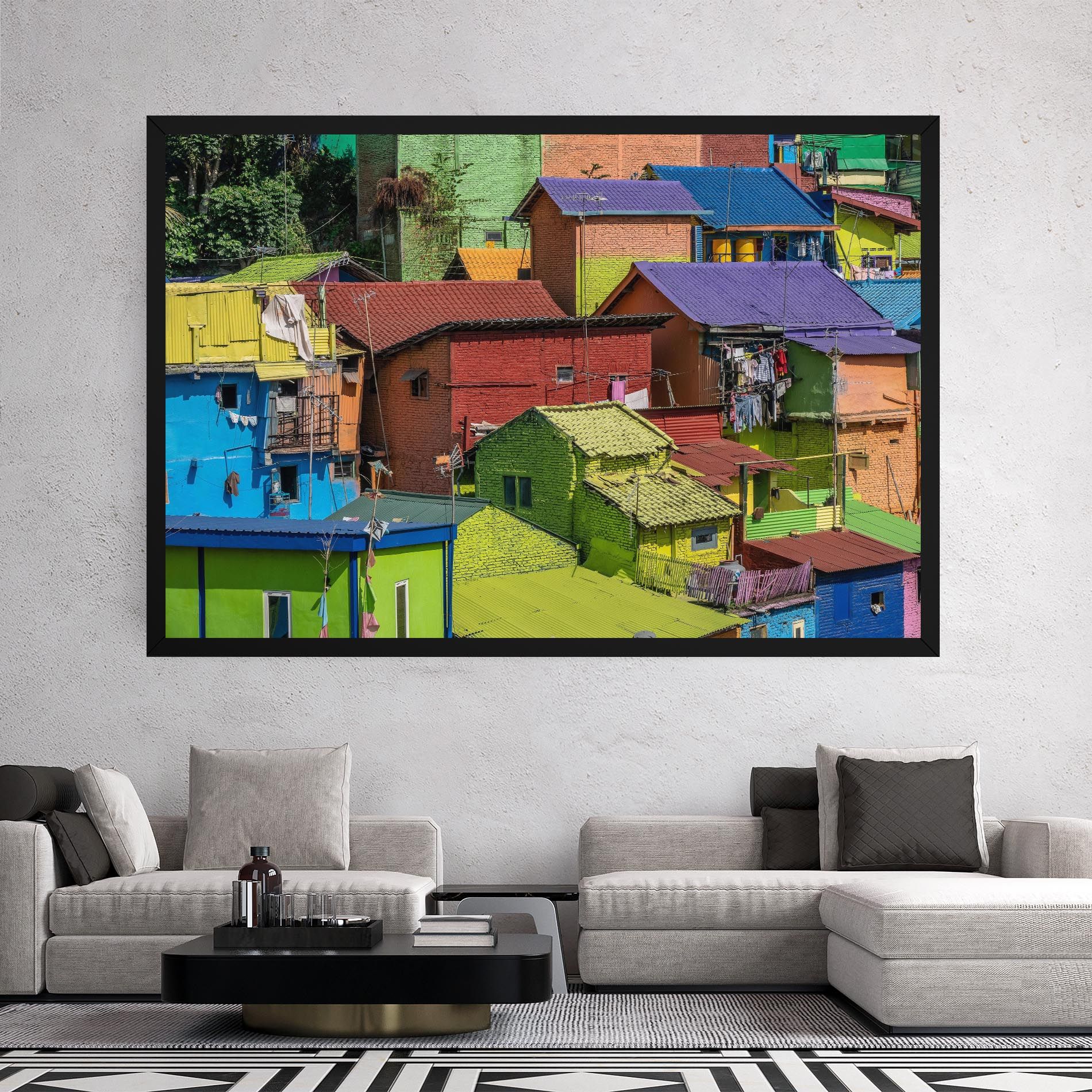 Colorful Small Houses mockup 2