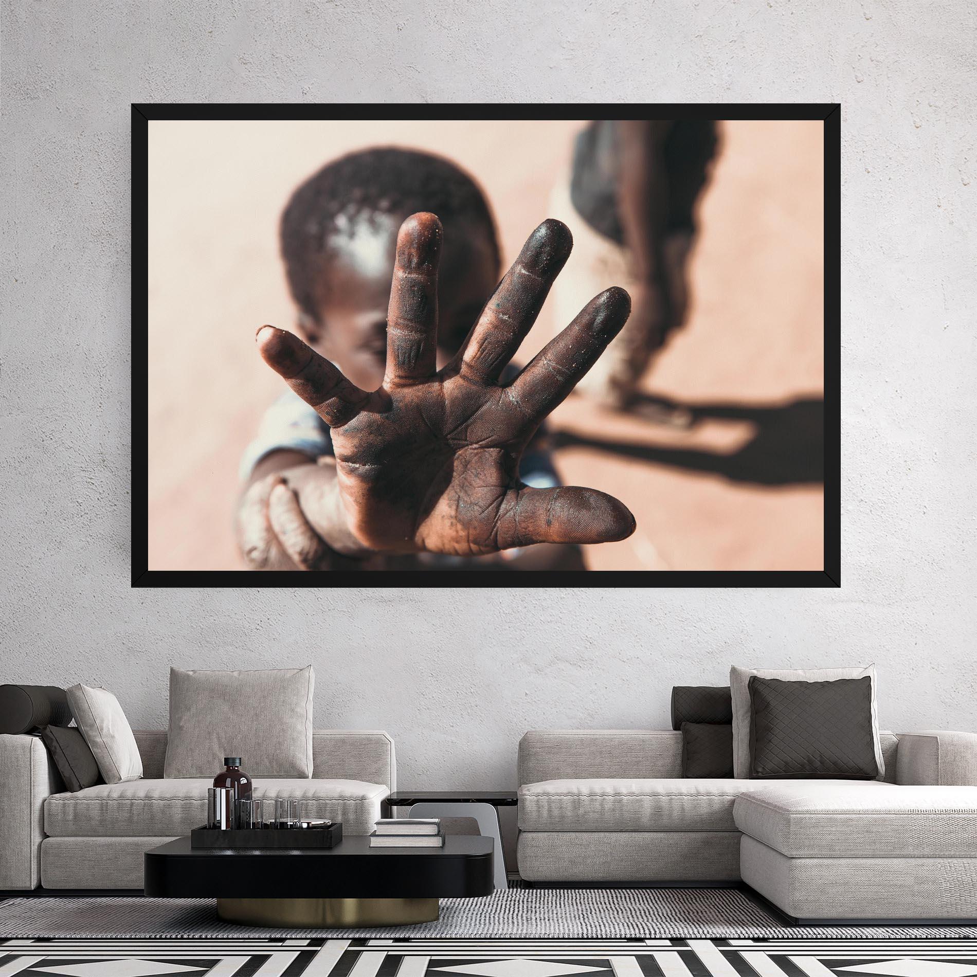 Leinwandbild Little Dirty Hand mockup 2