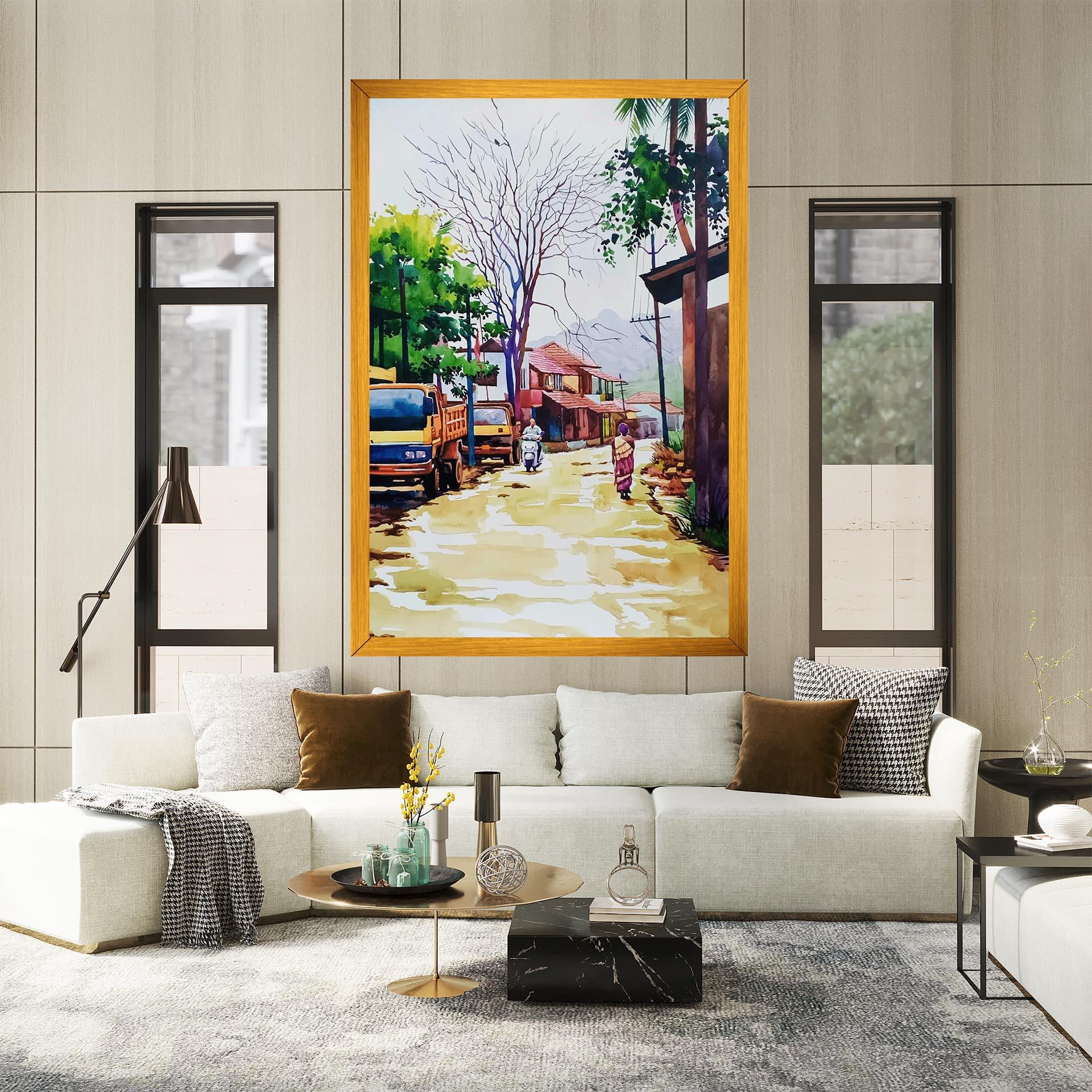 Leinwandbild African City mockup 2