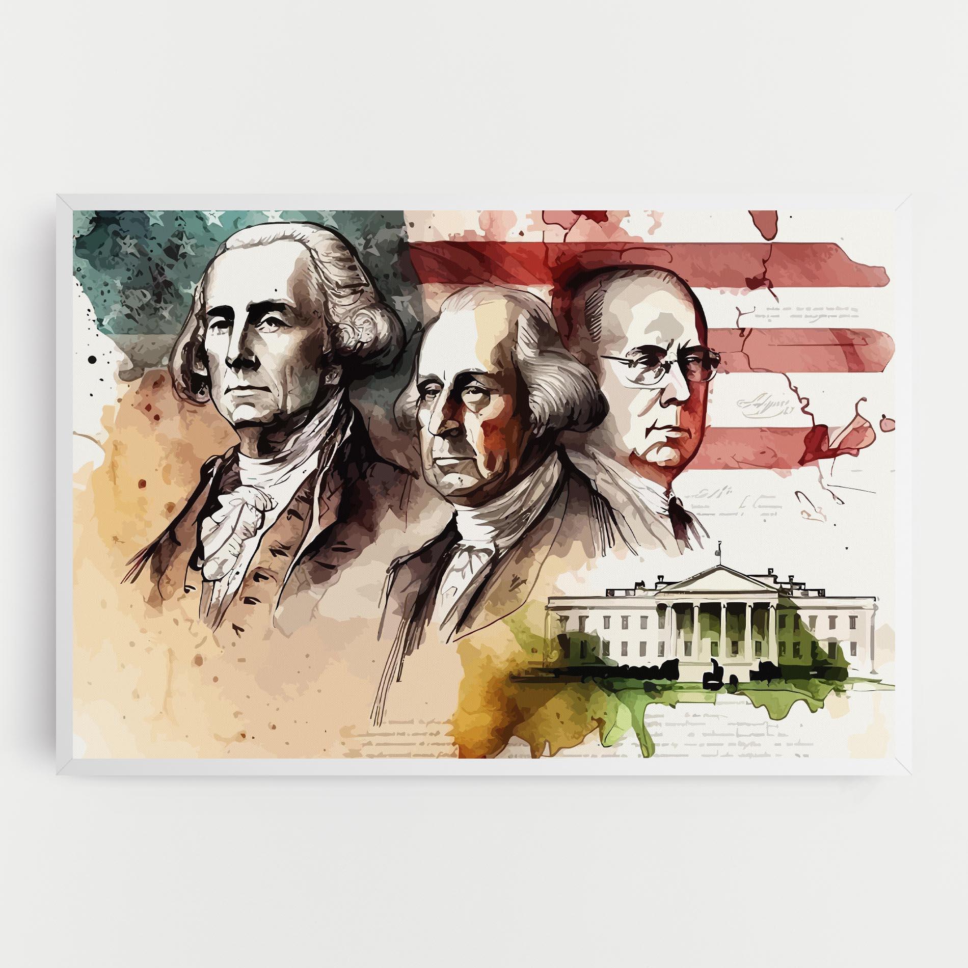 Leinwandbild American Art Flag mockup 0