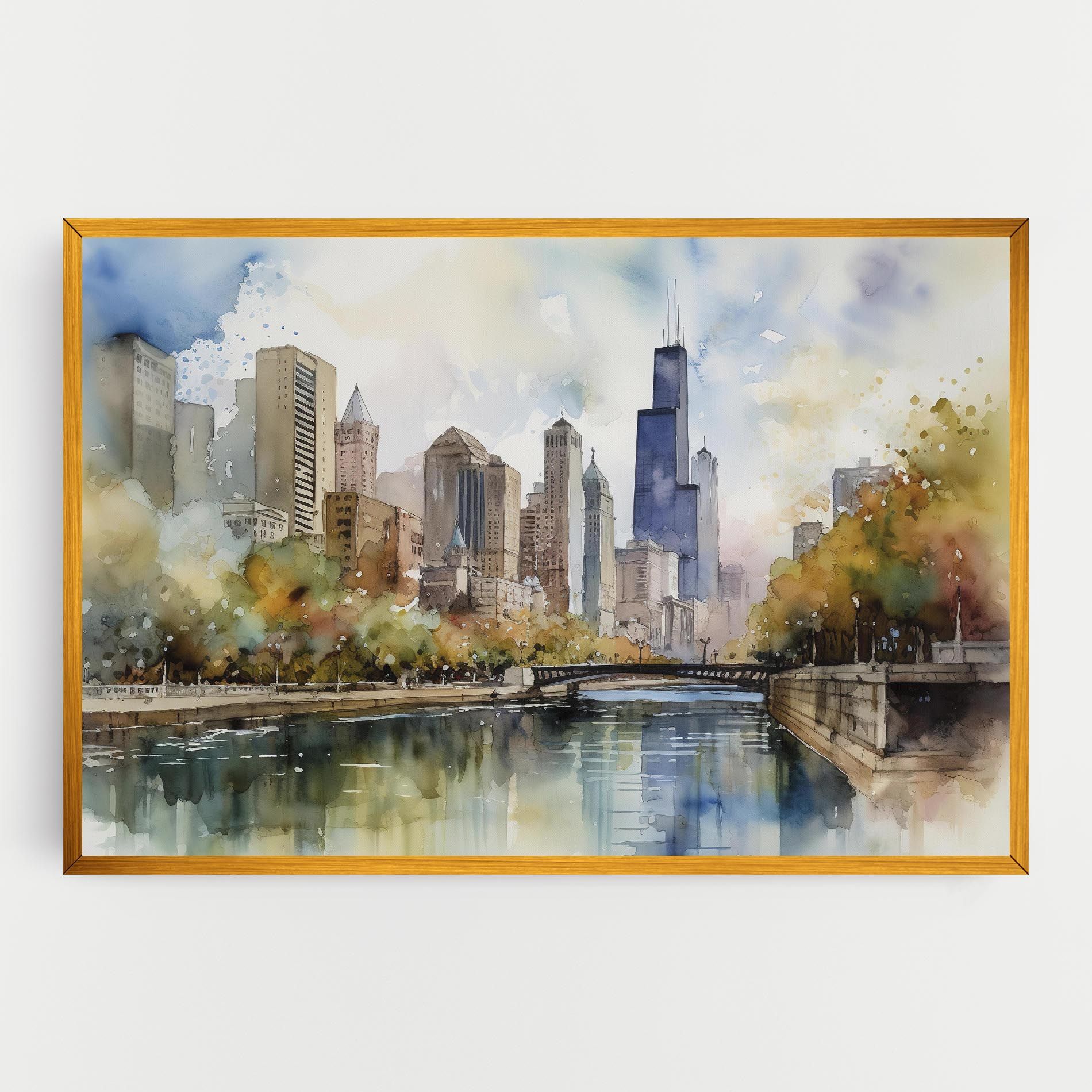 City Skyline Painting mockup 0