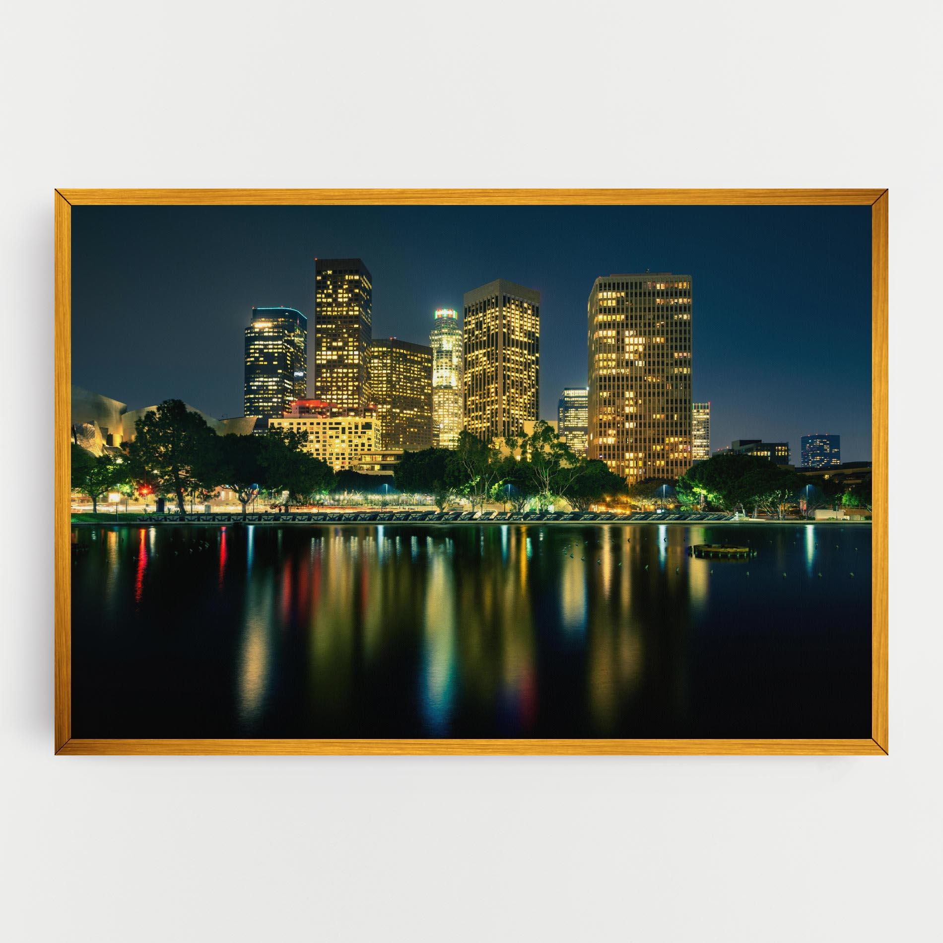 Leinwandbild Los Angeles Night mockup 0