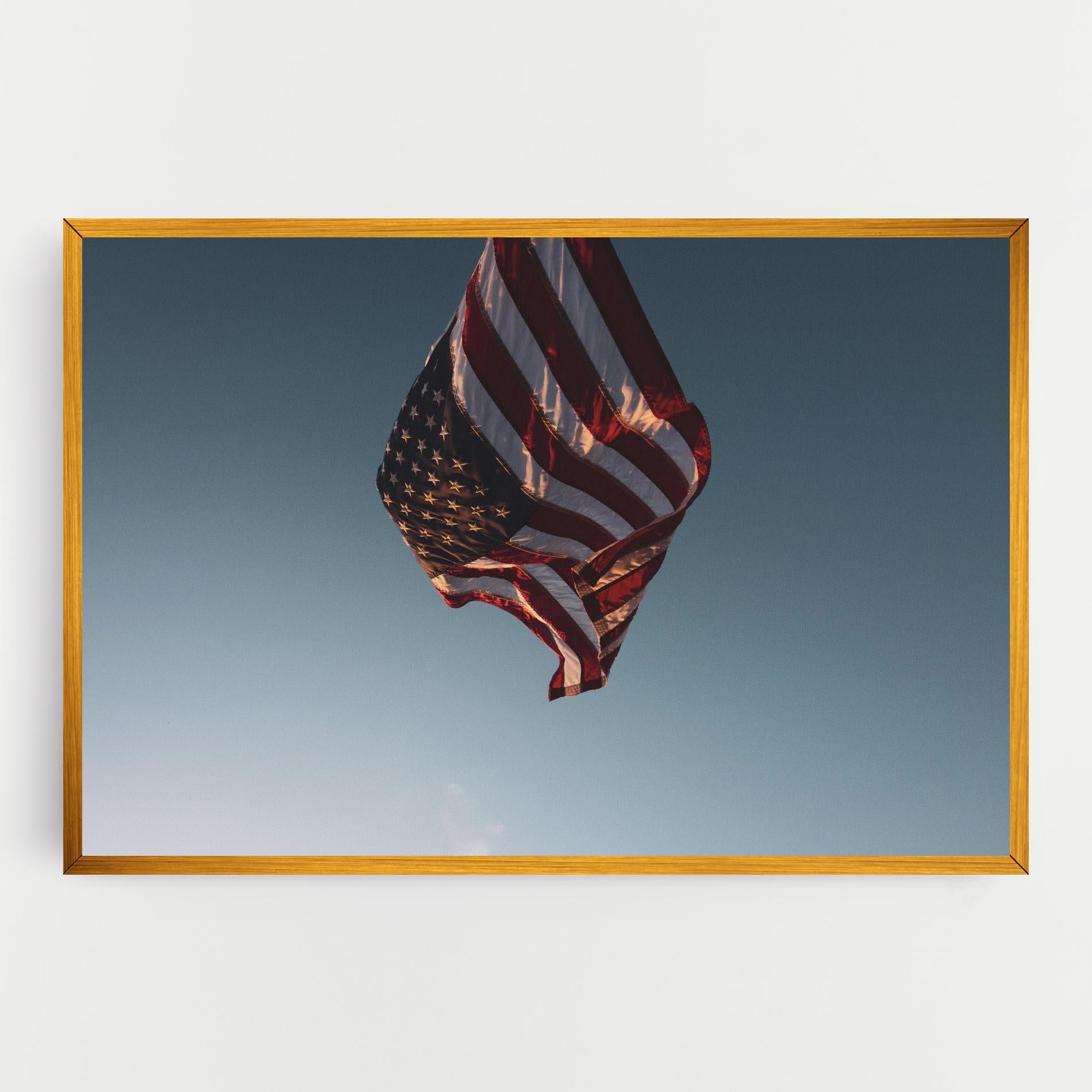 Leinwandbild Usa Flag mockup 0