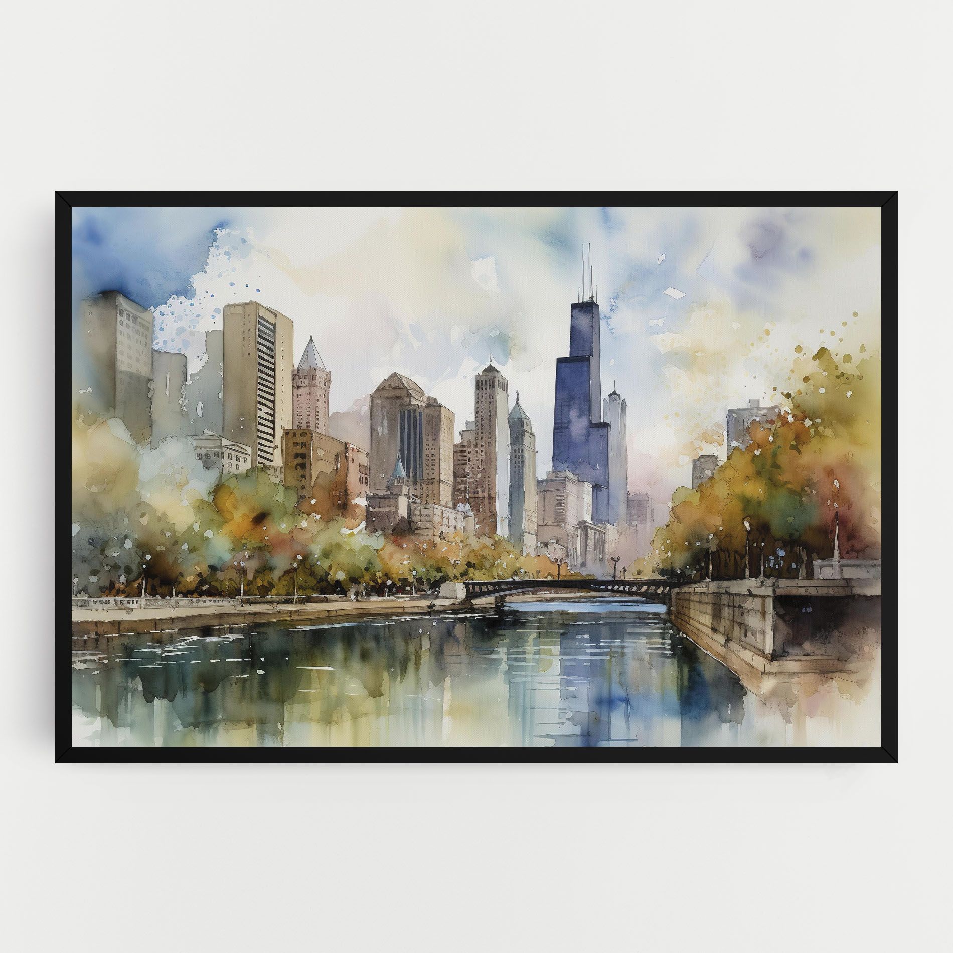 City Skyline Painting mockup 0