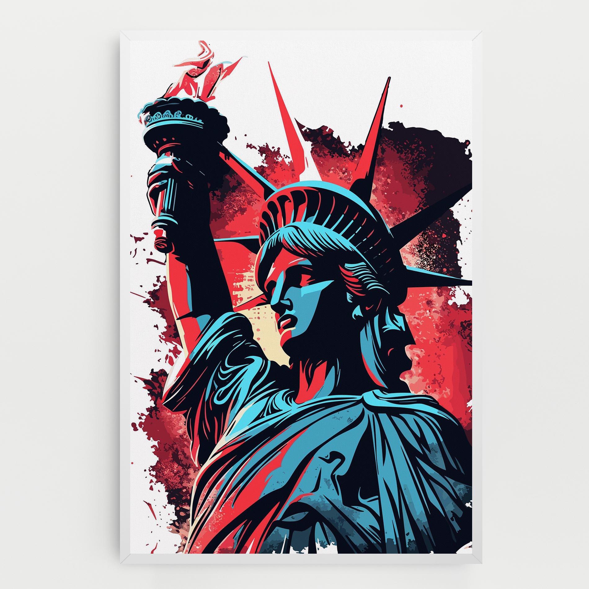 Leinwandbild Liberty Statue Art mockup 0