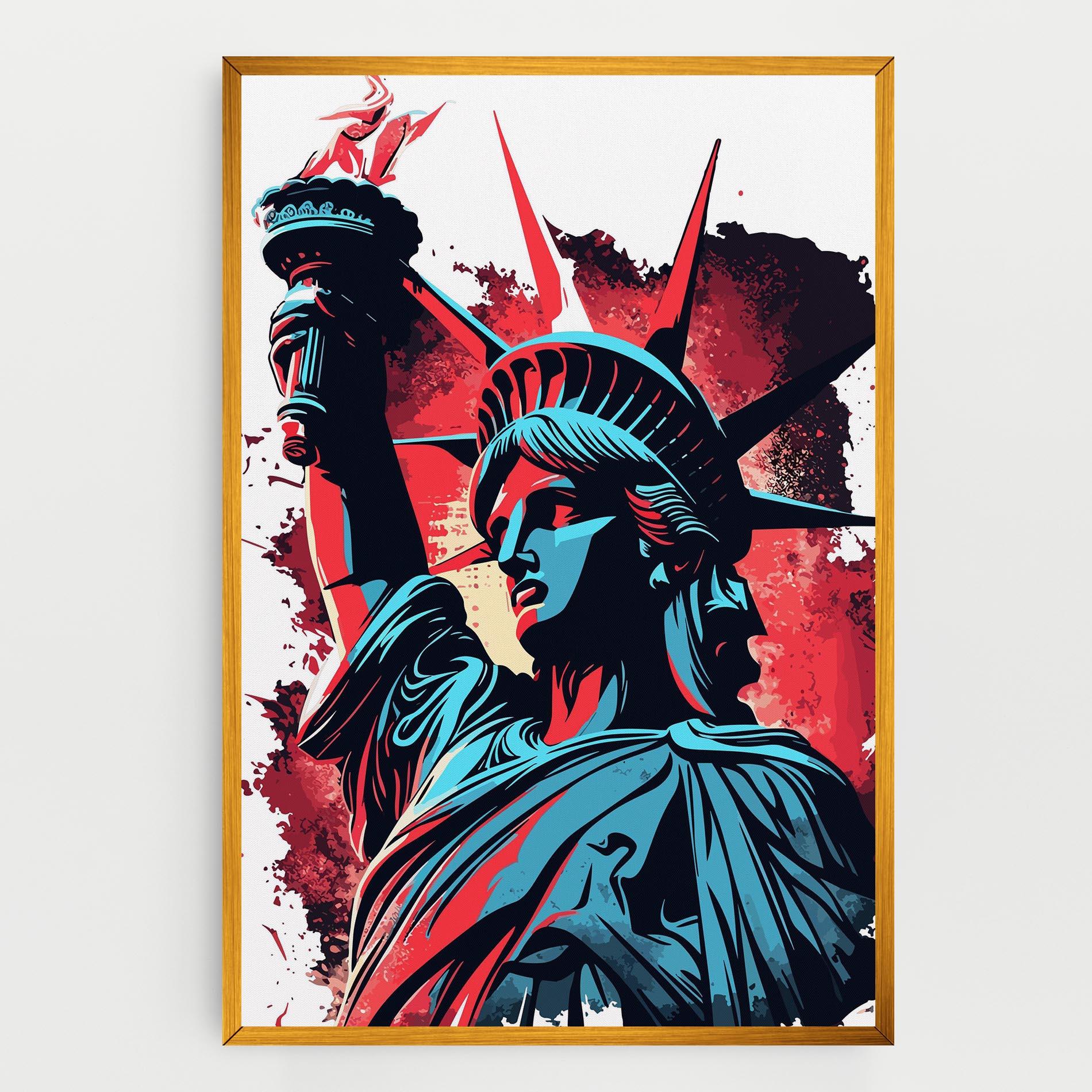 Leinwandbild Liberty Statue Art mockup 0