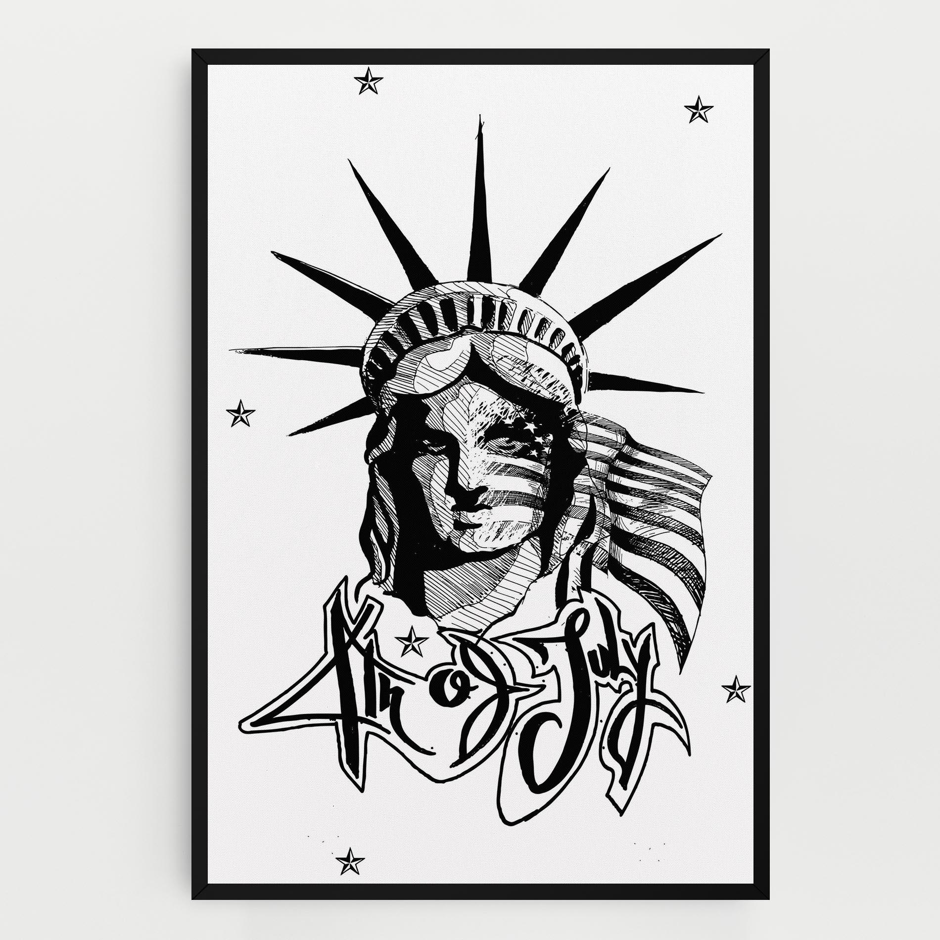 Leinwandbild Head Of Liberty Statue mockup 0