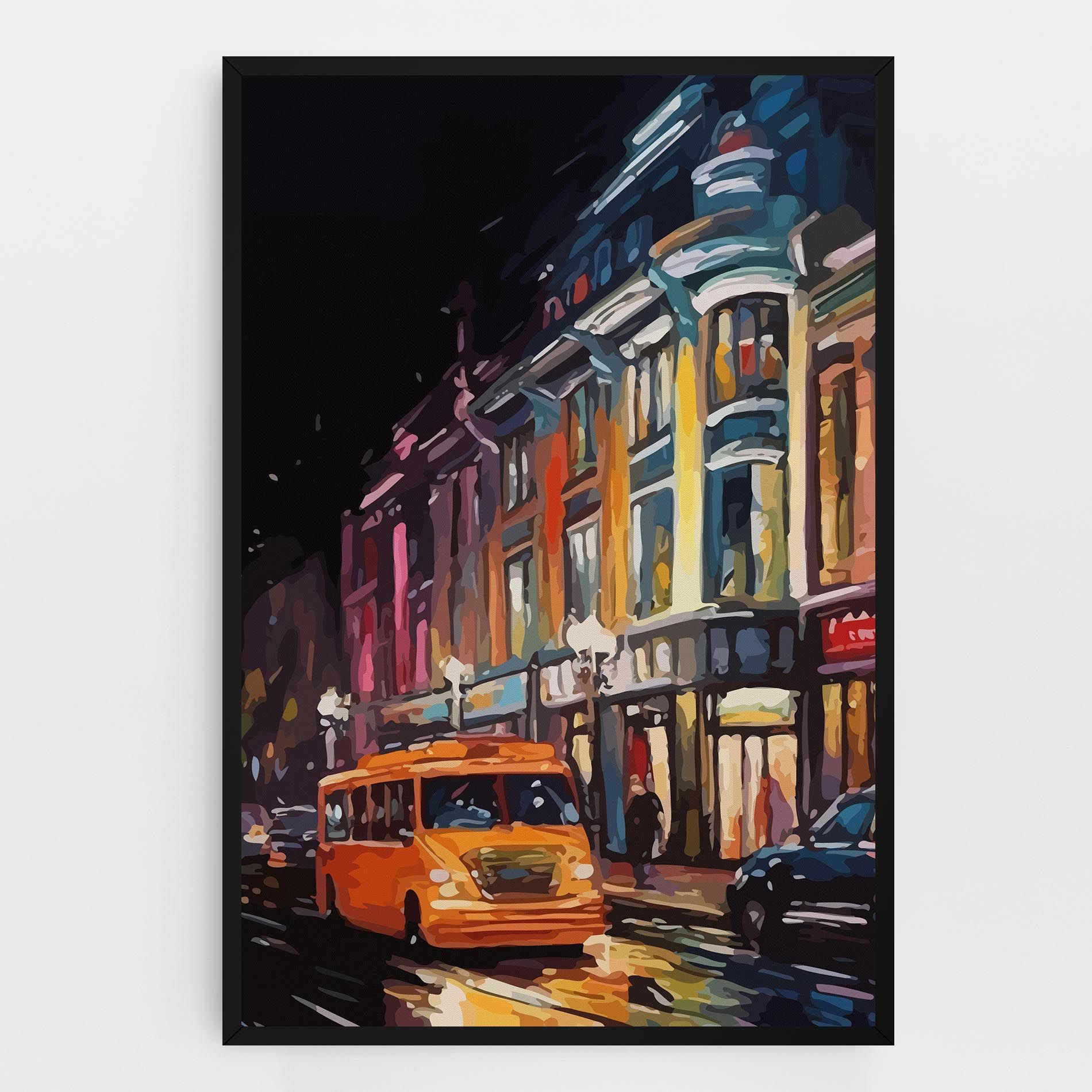 Yellow Car City Art mockup 0