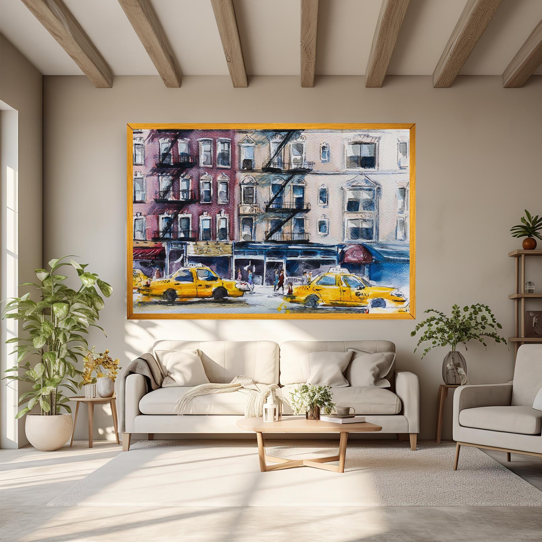 Leinwandbild Newyork Taxi mockup 6