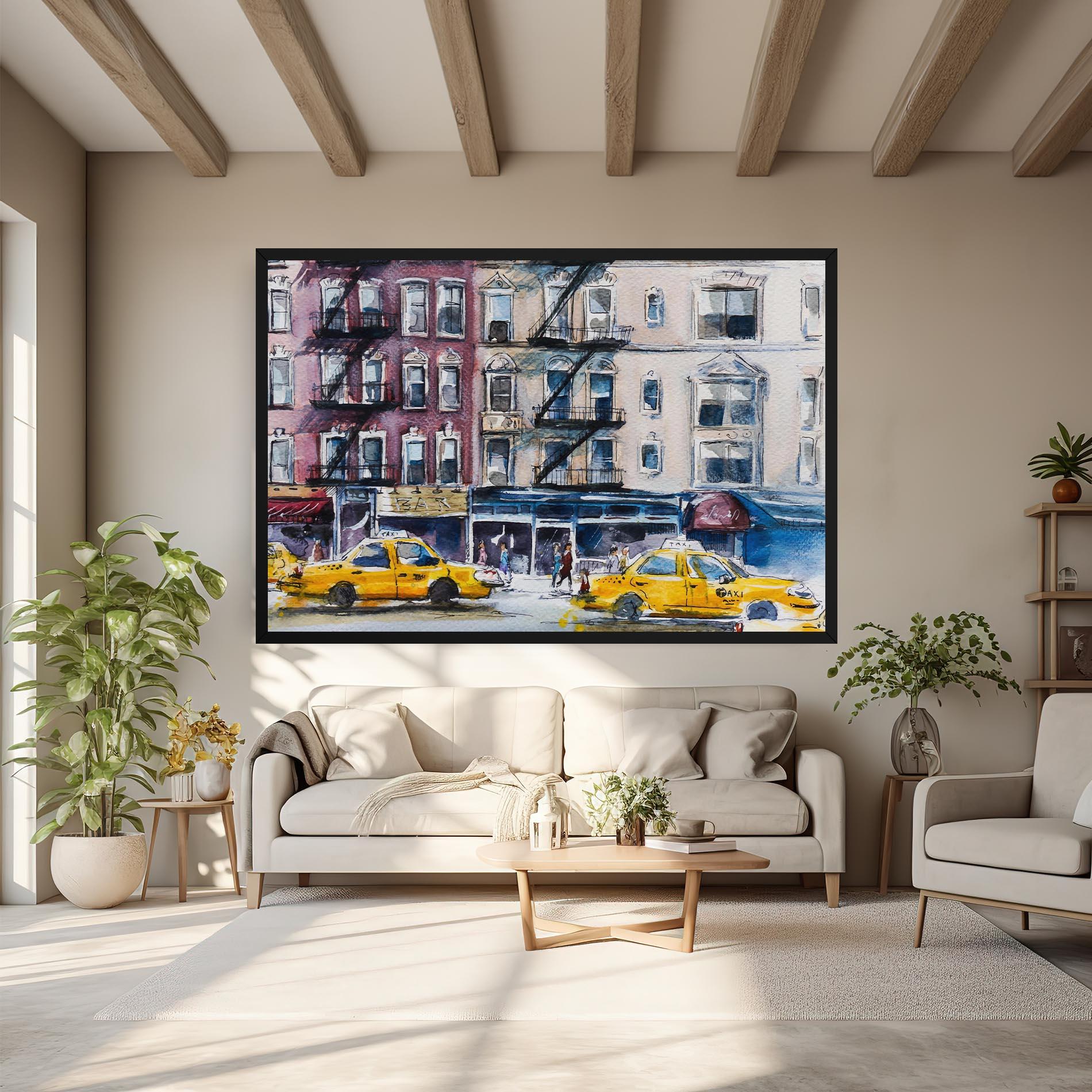 Leinwandbild Newyork Taxi mockup 6