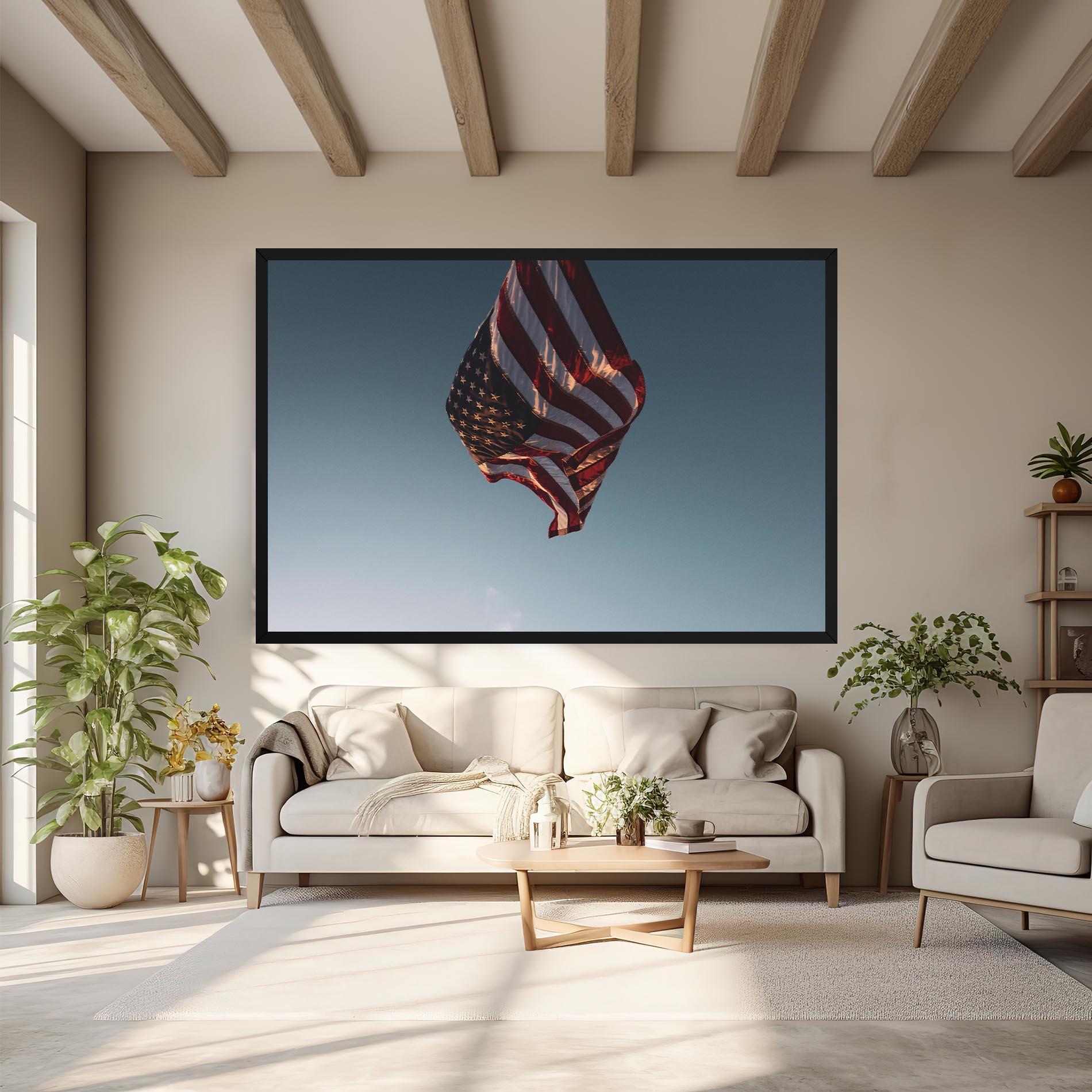 Leinwandbild Usa Flag mockup 6