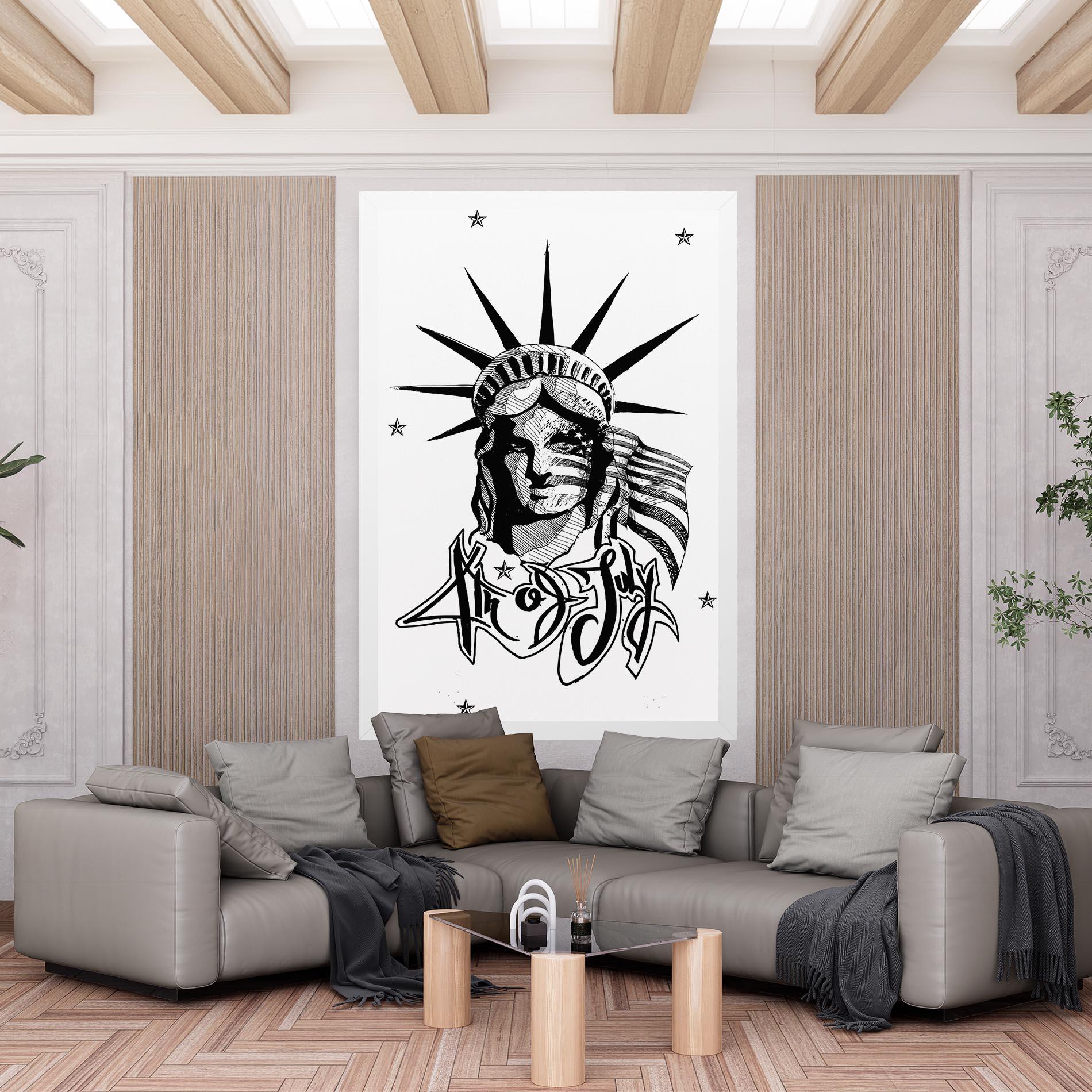Leinwandbild Head Of Liberty Statue mockup 6