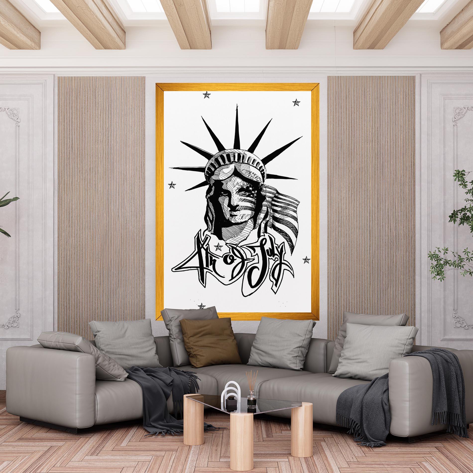 Leinwandbild Head Of Liberty Statue mockup 6