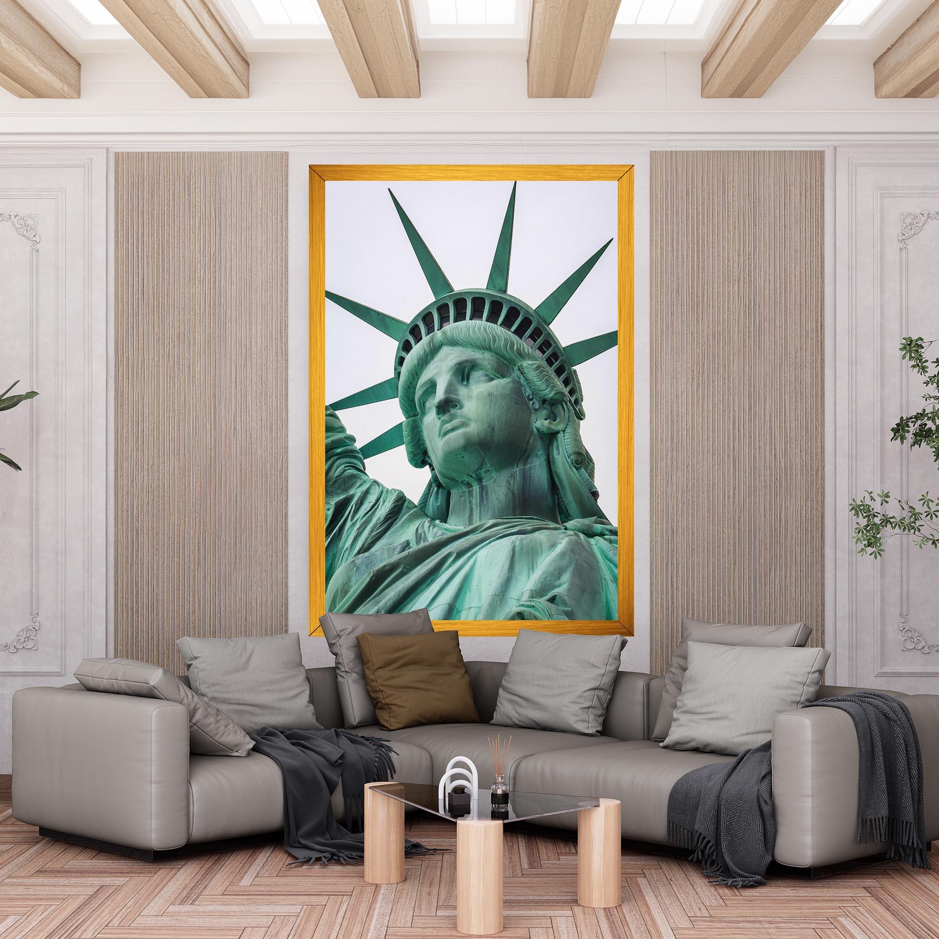 Leinwandbild Statue Of Liberty Head mockup 6