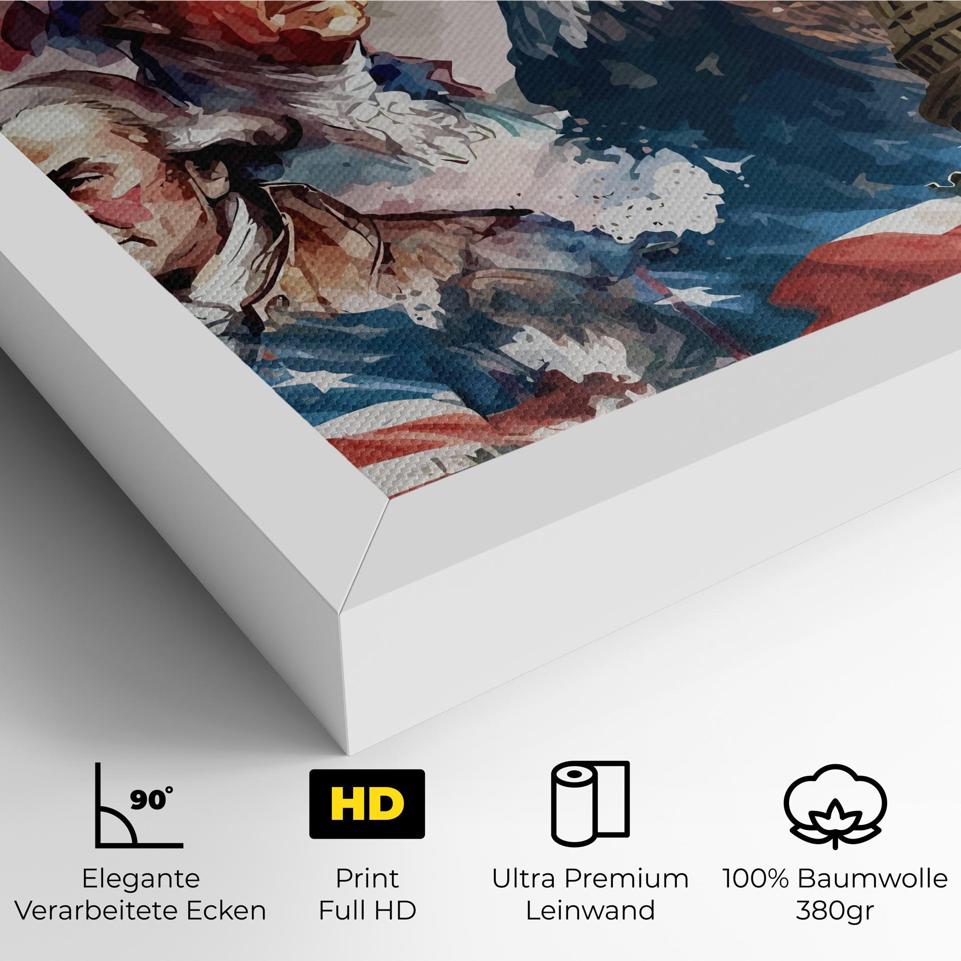 Leinwandbild American Flag Art mockup 4