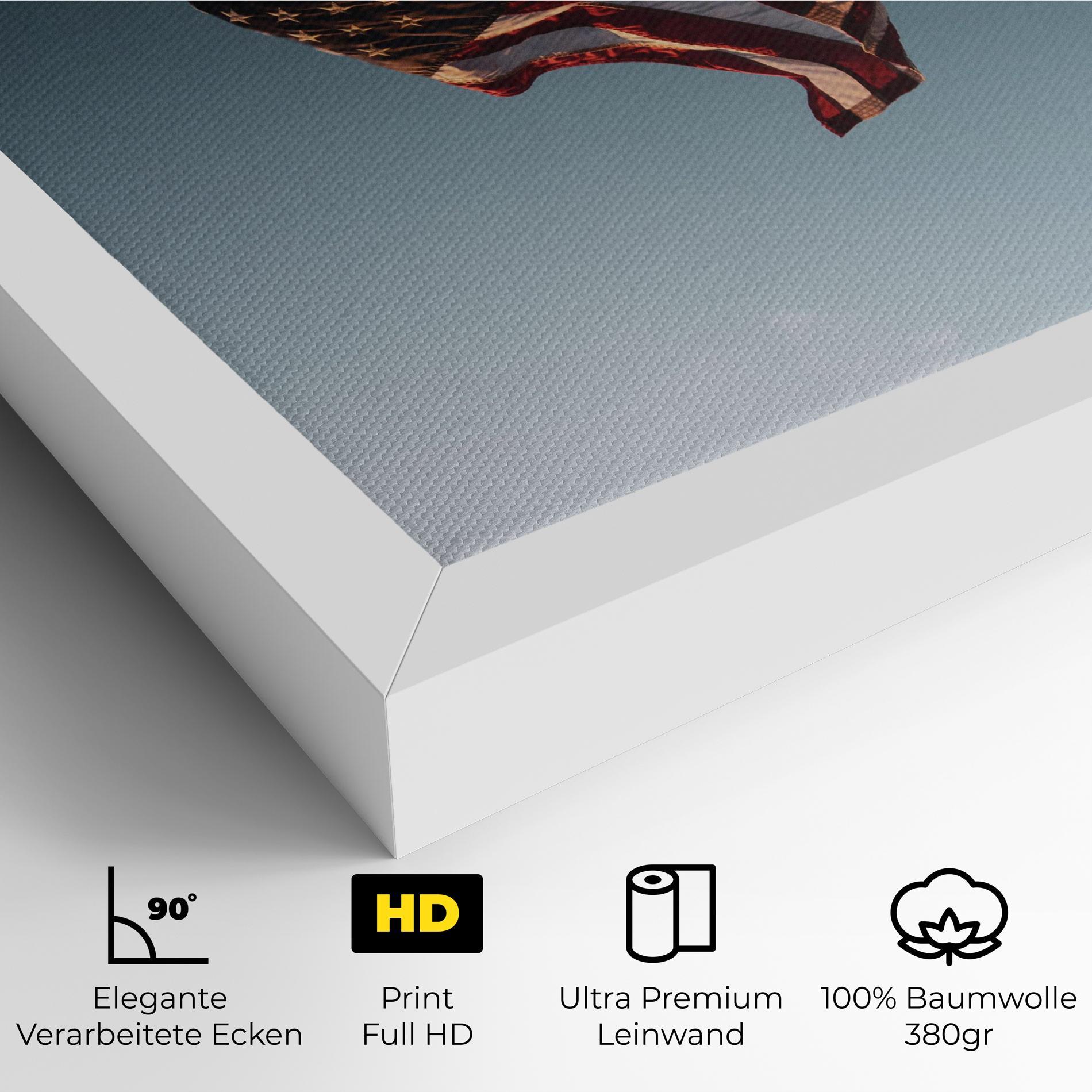 Leinwandbild Usa Flag mockup 4